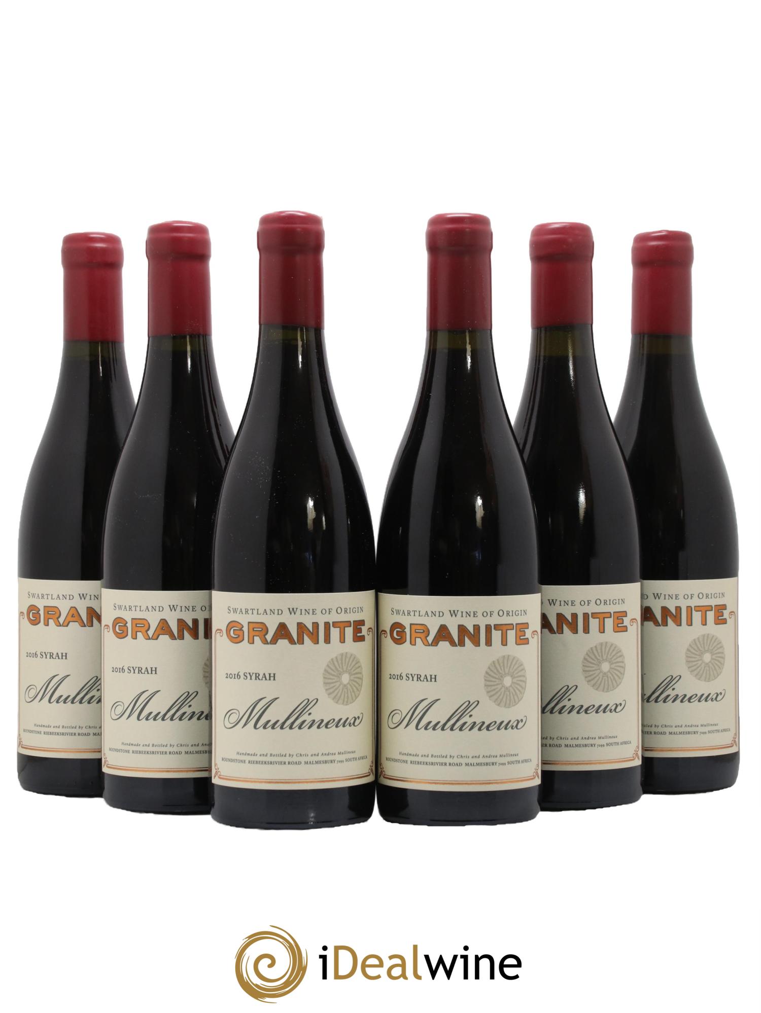 Afrique du Sud Granite Syrah Mullineux 2016 - Lot de 6 bouteilles - 0