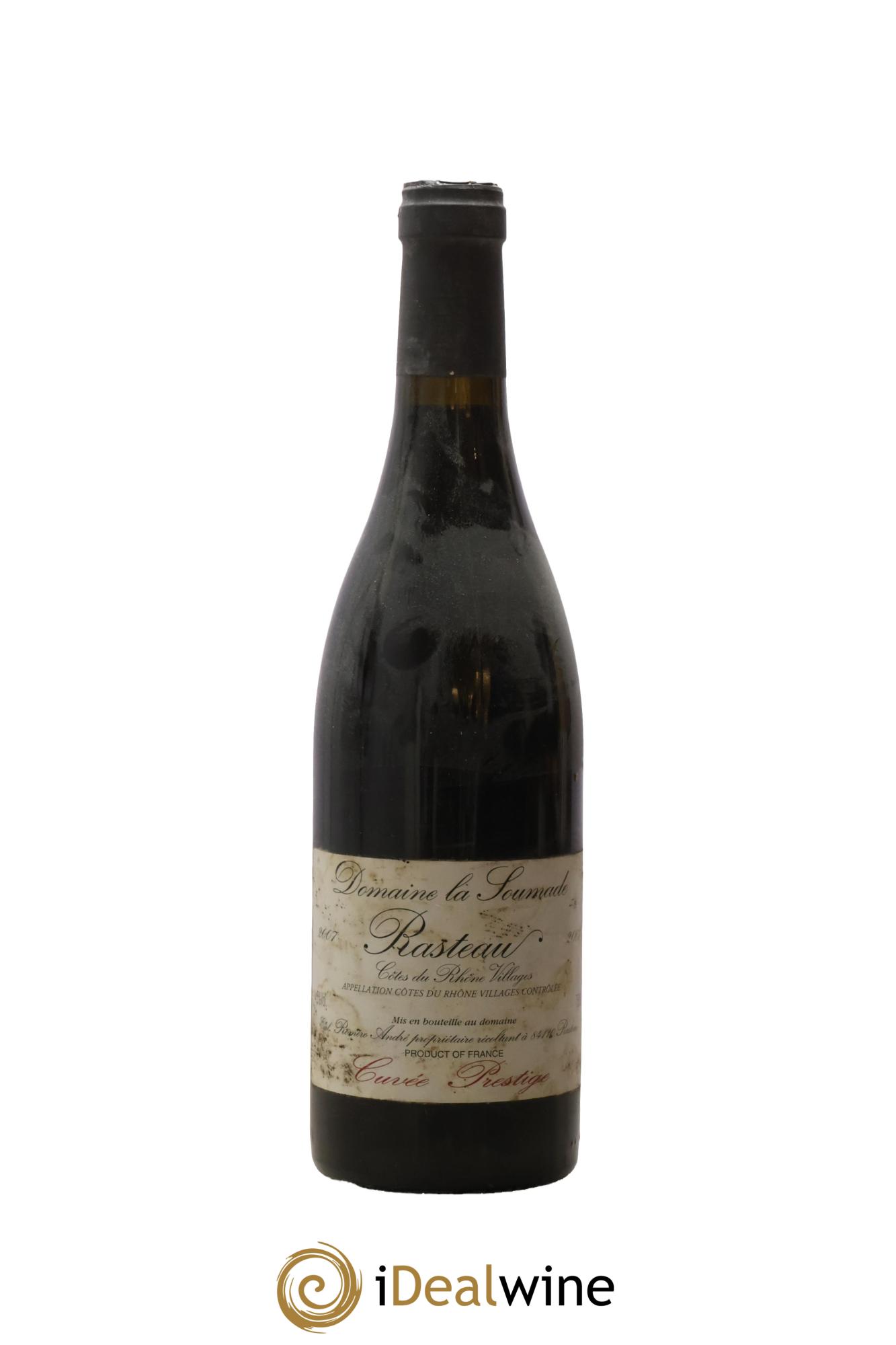 Rasteau Cuvée Prestige La Soumade (Domaine) 2007 - Lot de 1 bouteille - 0