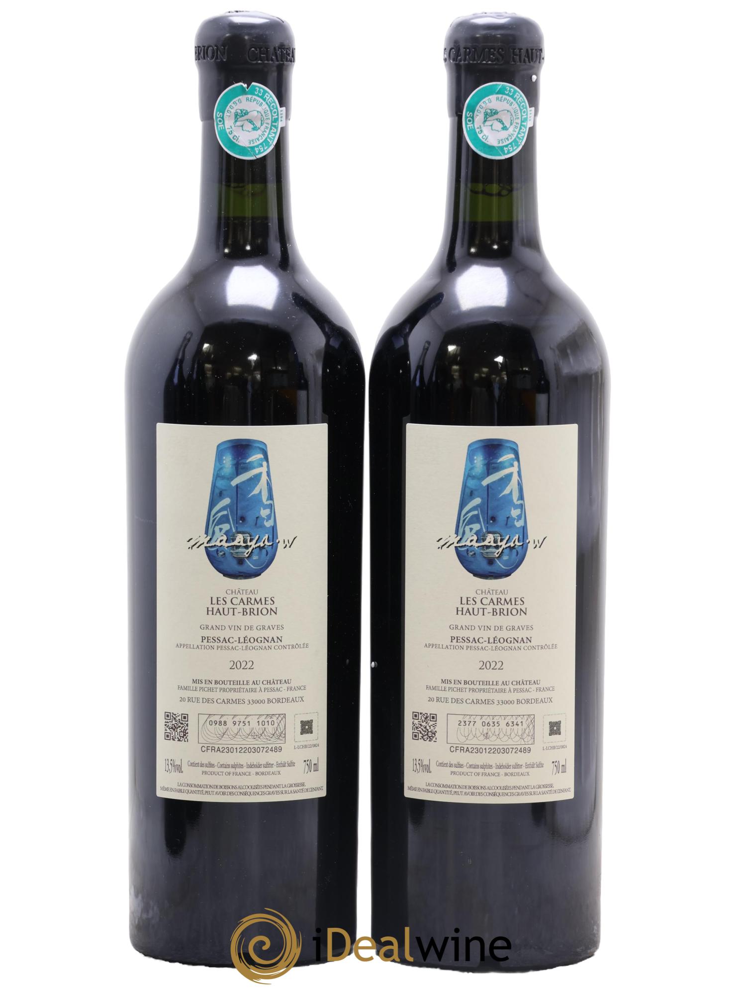 Château Les Carmes Haut-Brion 2022 - Lot de 2 bouteilles - 1