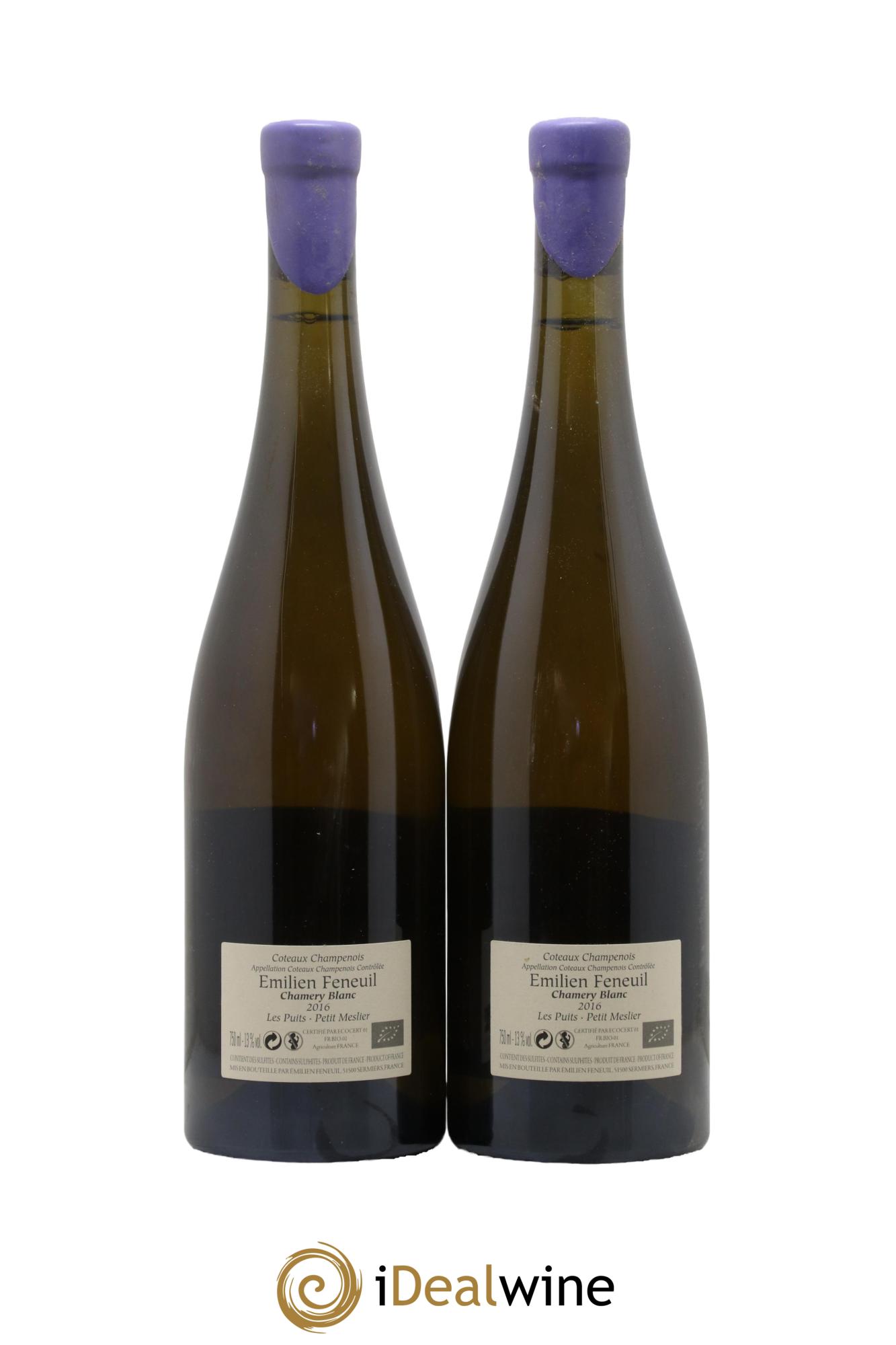 Coteaux Champenois Les Puits Petit Meslier Chamery Maison Emilien Feneuil 2016 - Lot de 2 bouteilles - 1