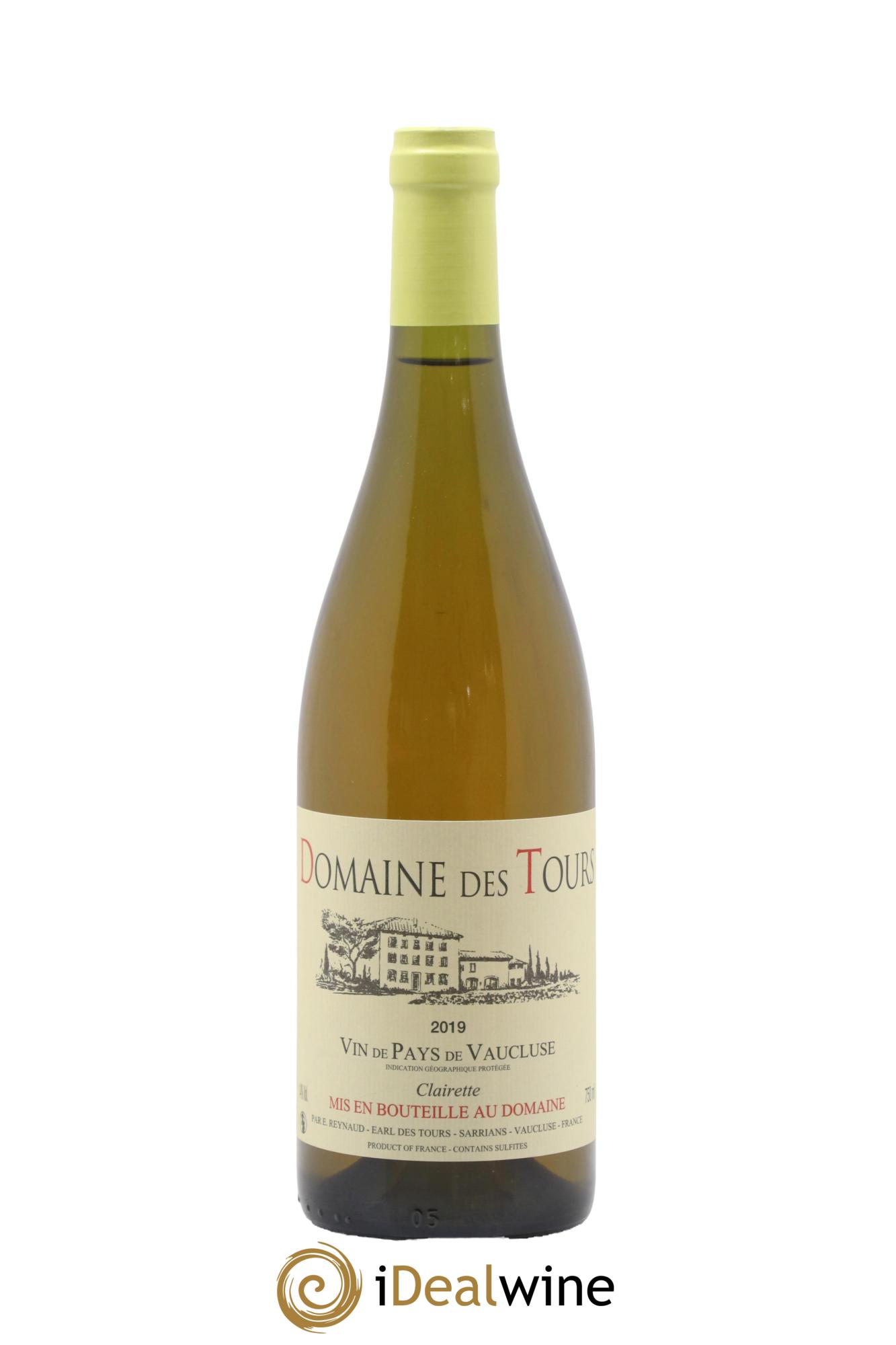 Vaucluse (Vin de Pays de Vaucluse) Domaine des Tours Clairette Emmanuel Reynaud 2019 - Lot de 1 bouteille - 0