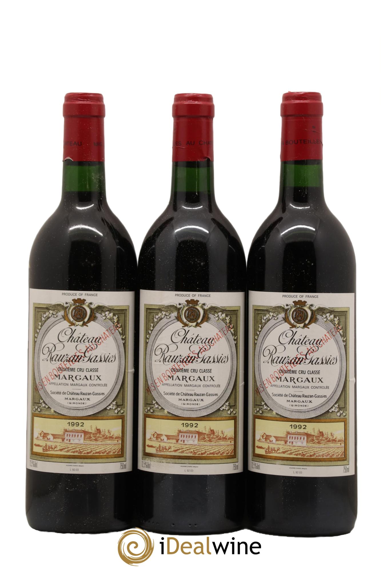 Château Rauzan-Gassies 2ème Grand Cru Classé  1992 - Lotto di 12 bottiglie - 4