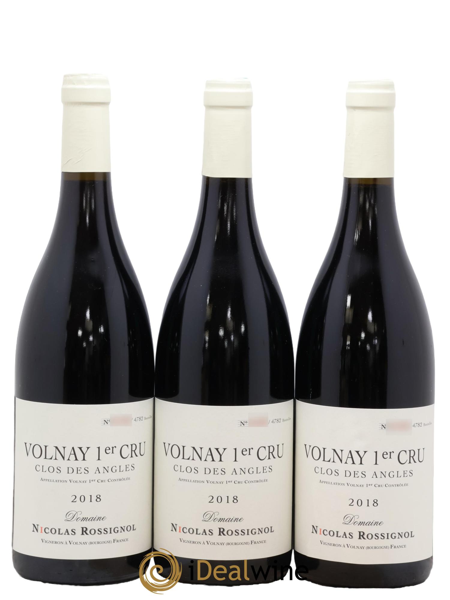 Volnay 1er Cru Clos des Angles Nicolas Rossignol 2018 - Lot de 3 bouteilles - 0