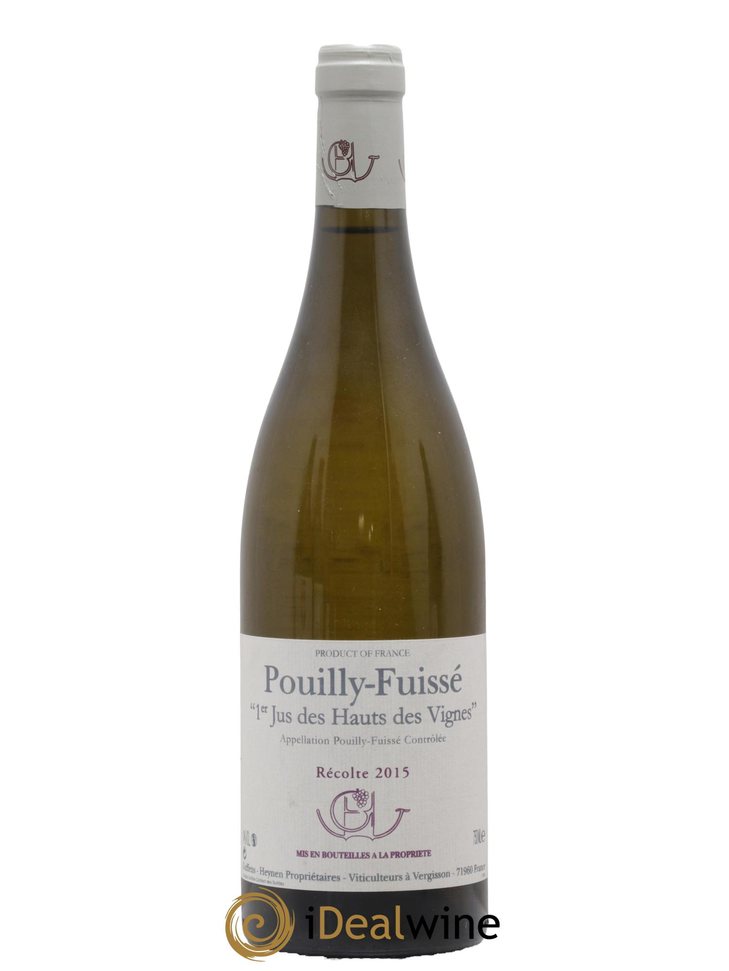 Pouilly-Fuissé 1er Jus des Hauts des Vignes Guffens-Heynen 2015 - Lot of 1 bottle - 0