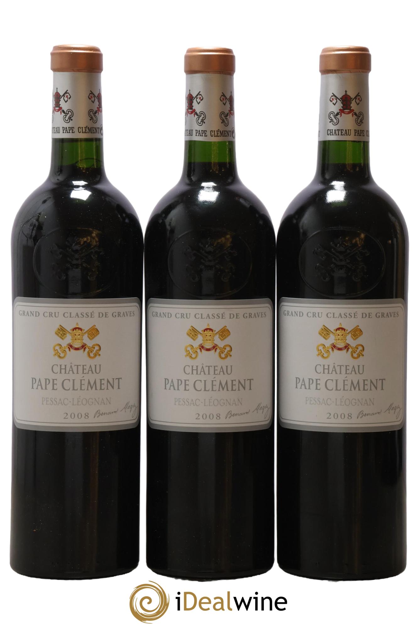 Château Pape Clément Cru Classé de Graves 2008 - Lot de 3 bouteilles - 0