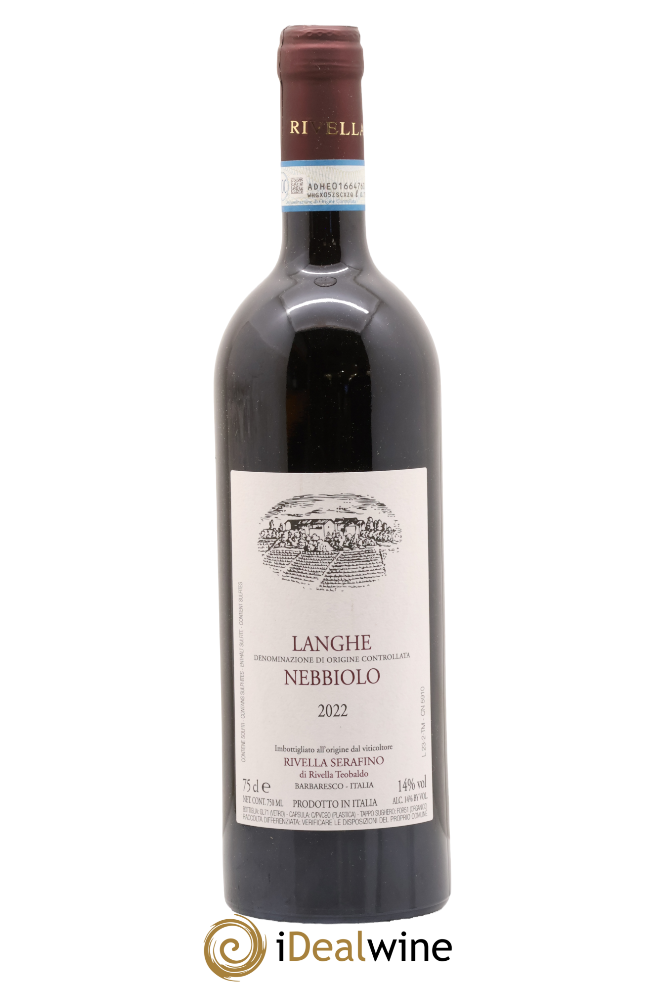 Langhe DOC Nebbiolo Rivella Serafino 2022 - Lot of 1 bottle - 0