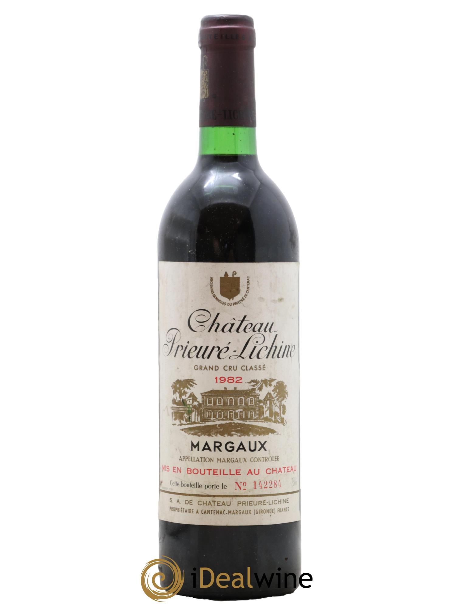 Château Prieuré Lichine 4ème Grand Cru Classé 1982 - Lot de 1 bouteille - 0
