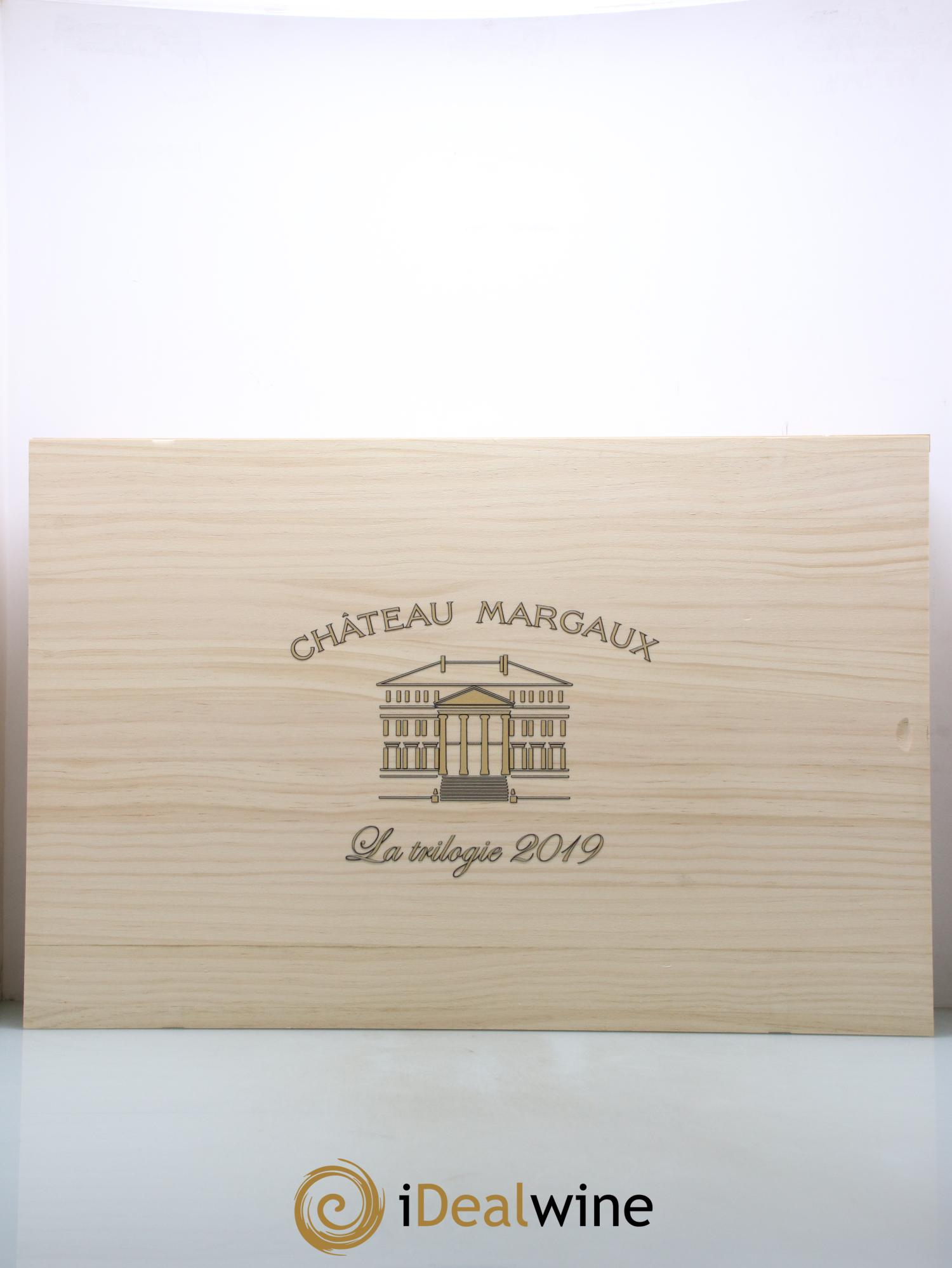 Bordeaux Coffret Trilogie Chateau Margaux 3 Margaux 2 Pavillon 1 Pavillon Blanc Margaux 2019 - Lot de 6 bouteilles - 6