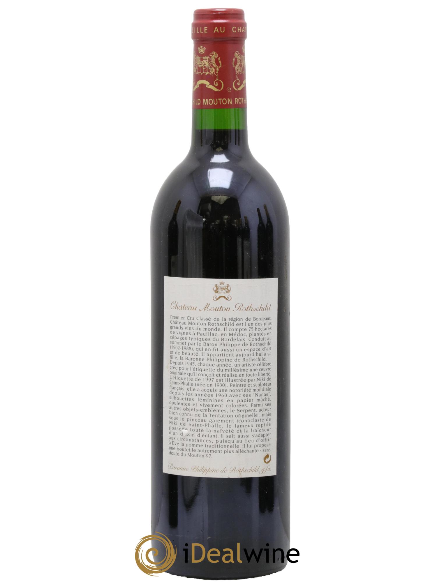 Château Mouton Rothschild 1er Grand Cru Classé 1997 - Lot de 1 bouteille - 1