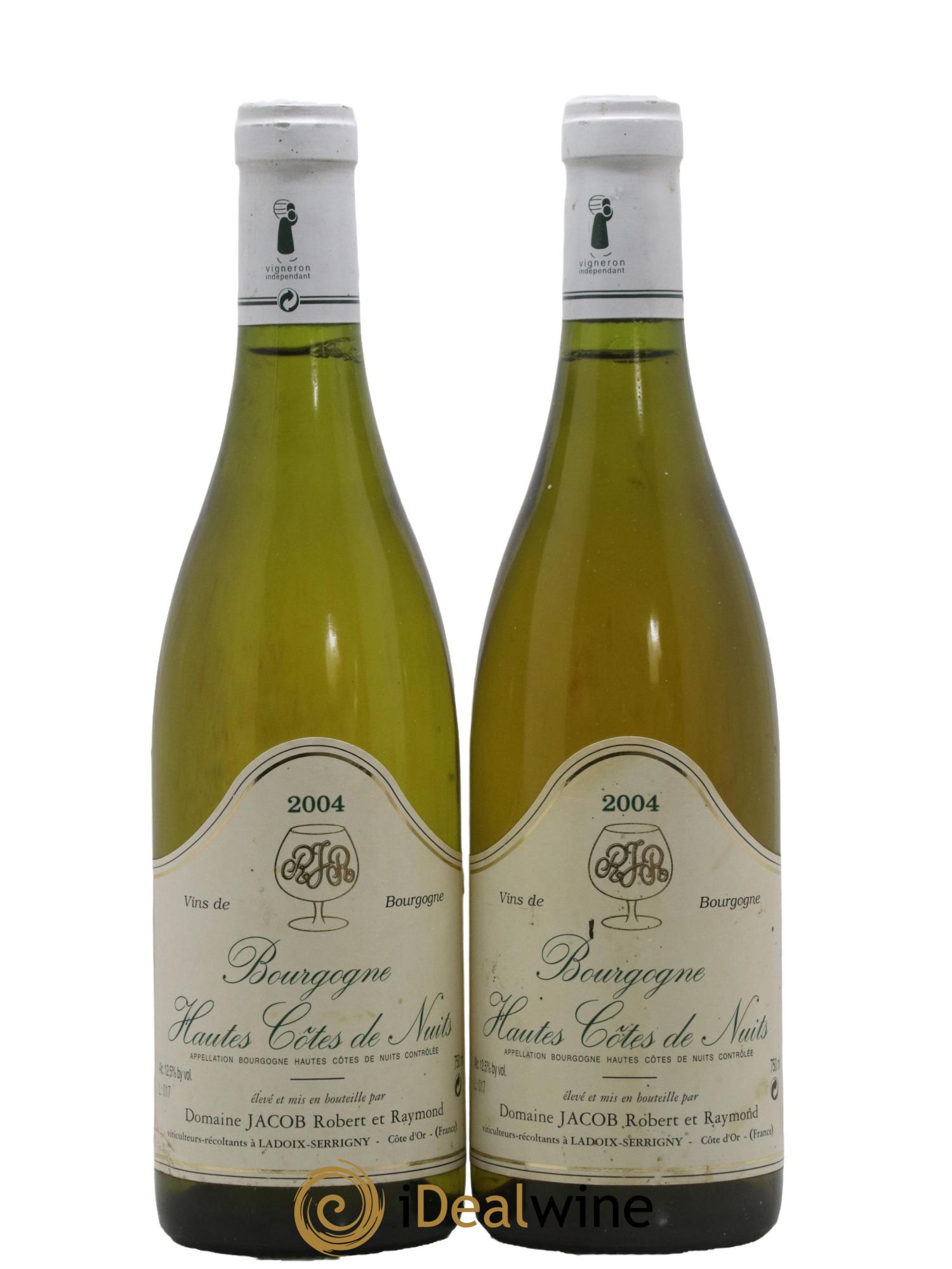 Hautes-Côtes de Nuits Domaine Robert Et Raymond Jacob 2004 - Lot de 2 bouteilles - 0