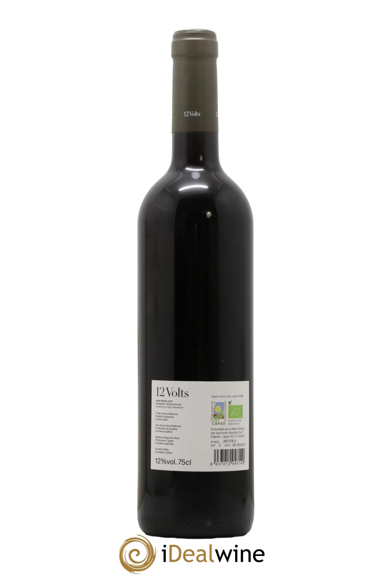 Vino de la Tierra de Mallorca 12 Volts 4 Kilos Vinícola 2021 - Lot de 1 bouteille - 1