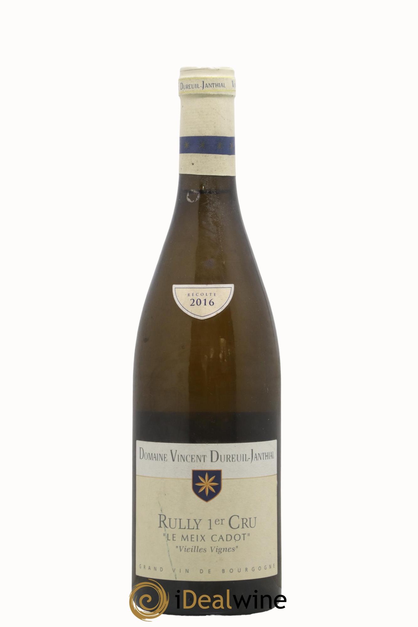 Rully 1er Cru Le Meix Cadot Vieilles Vignes Vincent Dureuil-Janthial 2016 - Lot de 1 bouteille - 0