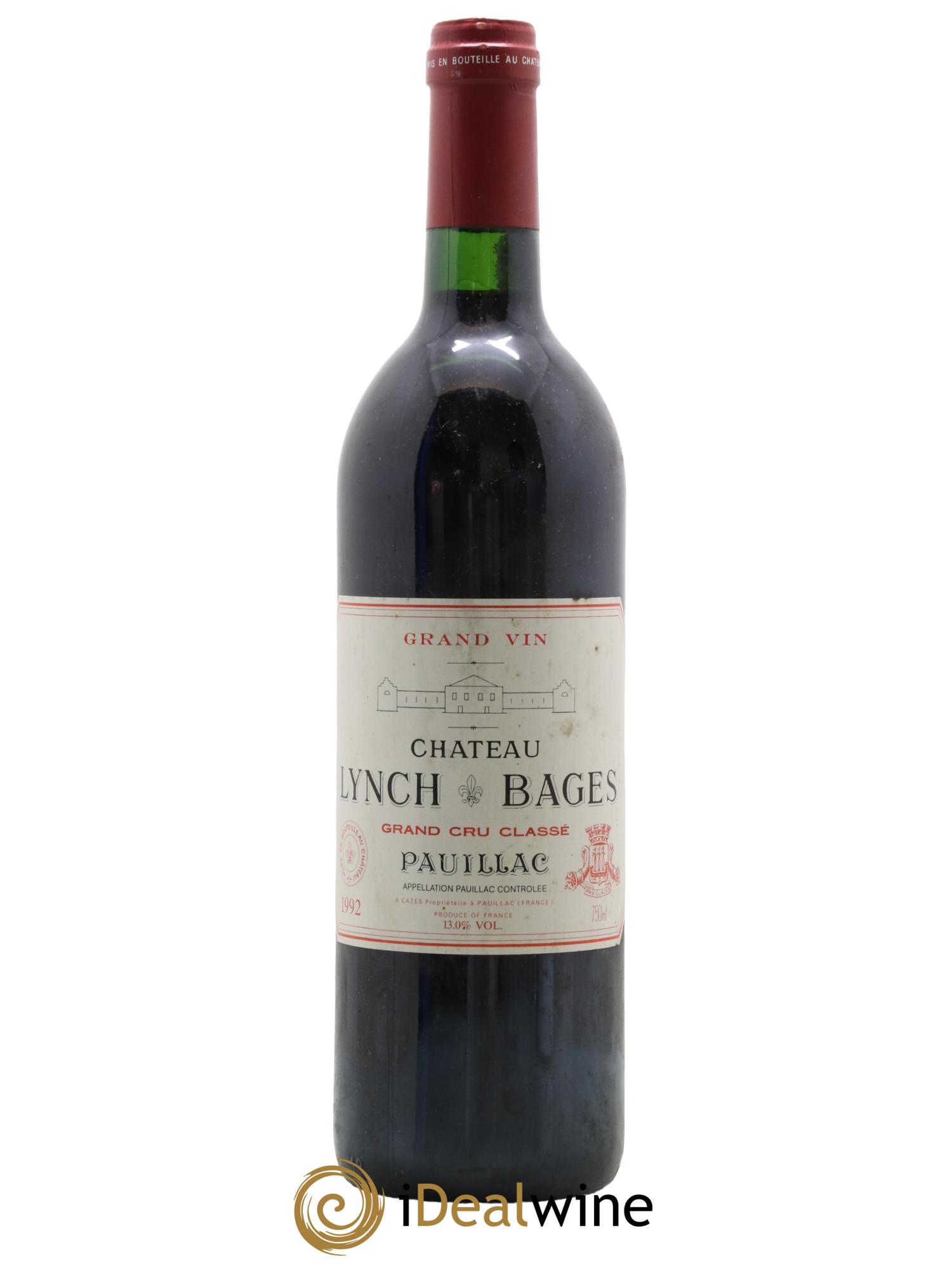 Château Lynch Bages 5ème Grand Cru Classé 1992 - Lot de 1 bouteille - 0