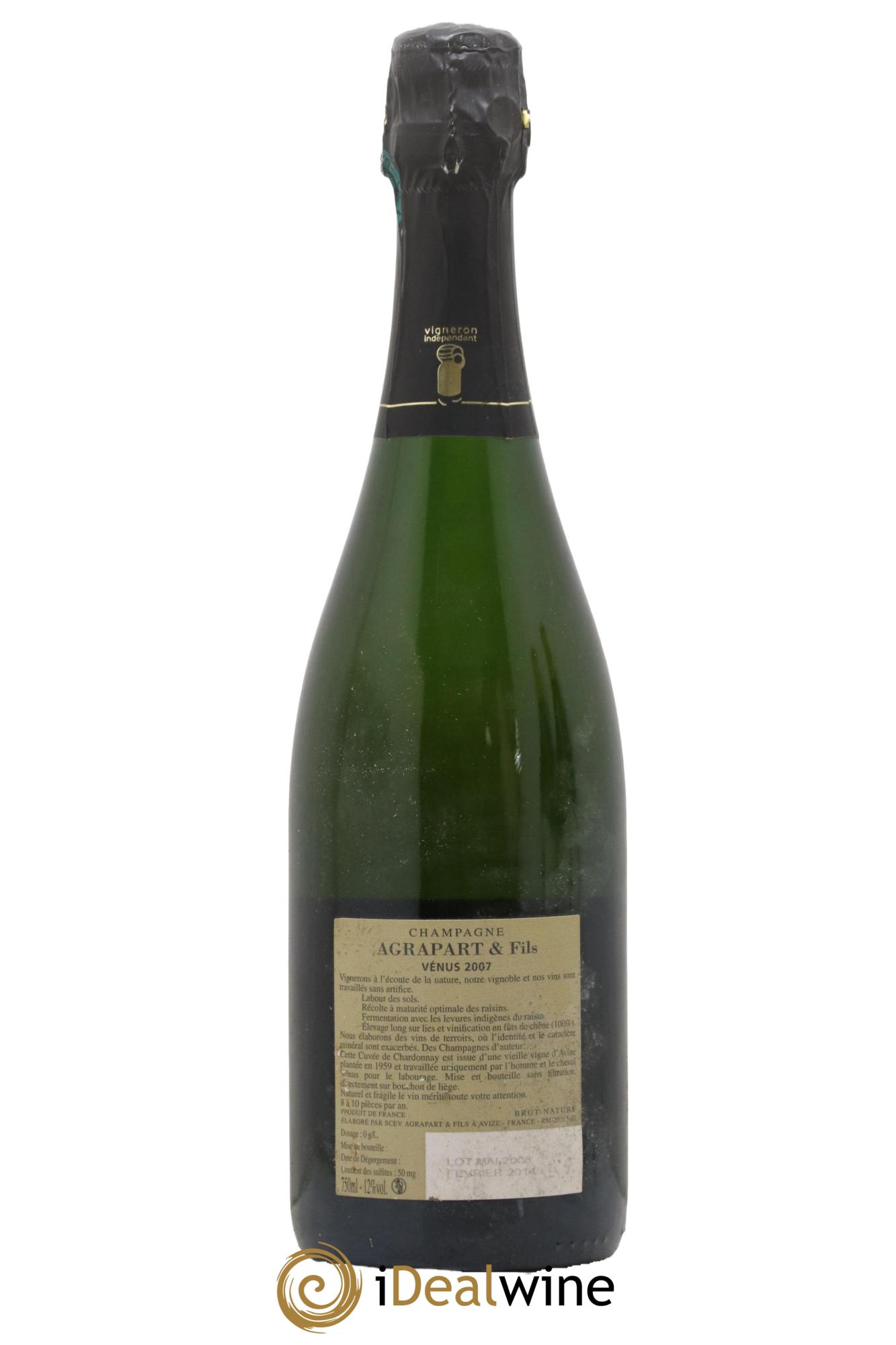 Vénus Blanc de Blancs Brut Nature Pascal Agrapart 2007 - Posten von 1 Flasche - 1
