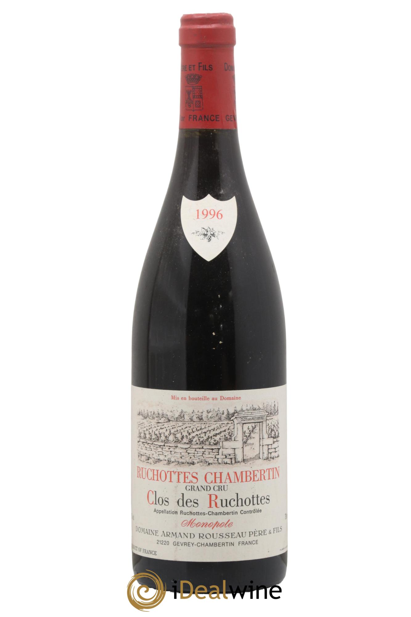 Ruchottes-Chambertin Grand Cru Clos des Ruchottes Armand Rousseau (Domaine) 1996 - Lot of 1 bottle - 0
