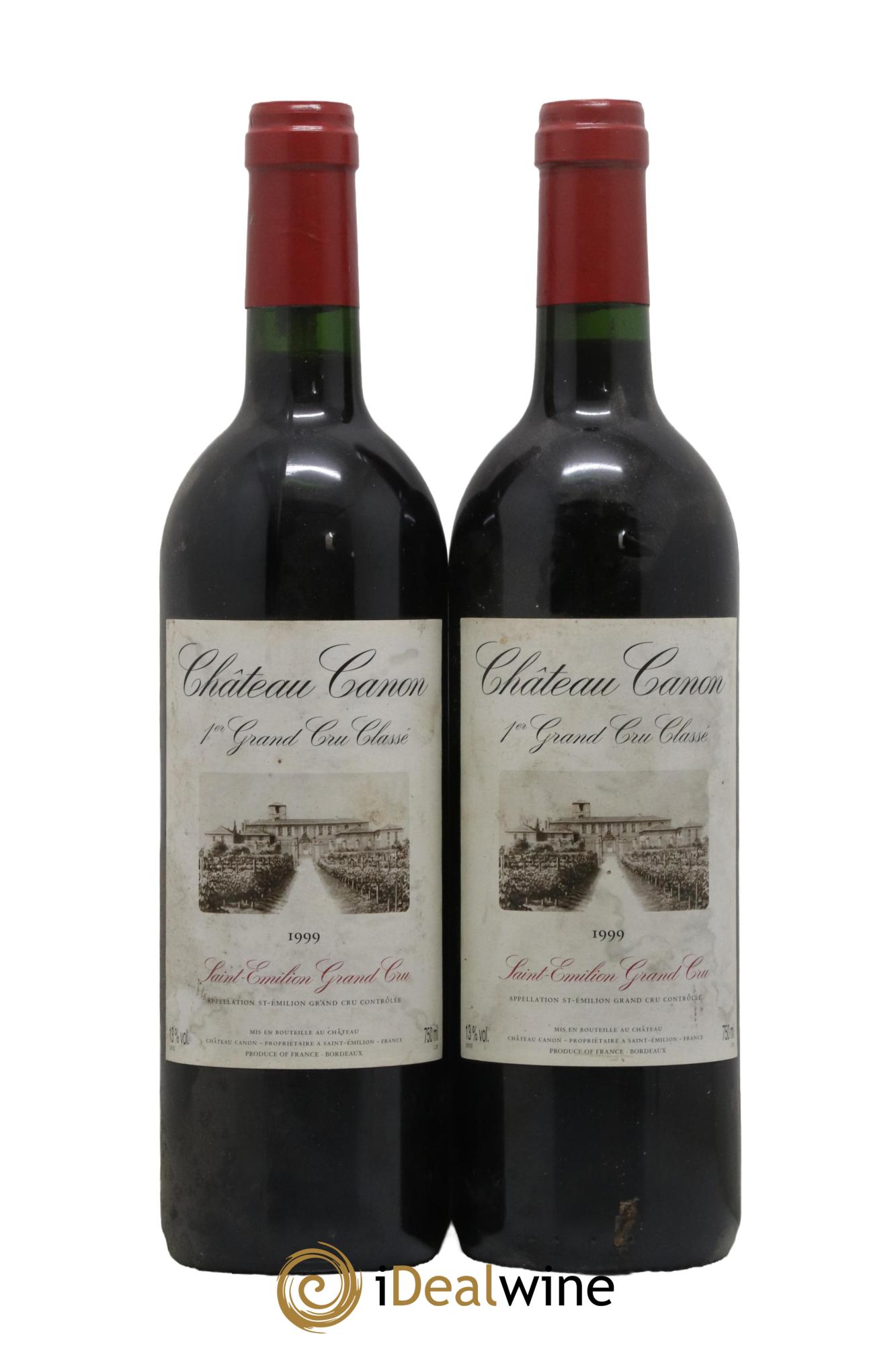 Château Canon 1er Grand Cru Classé B 1999 - Lot de 2 bouteilles - 0