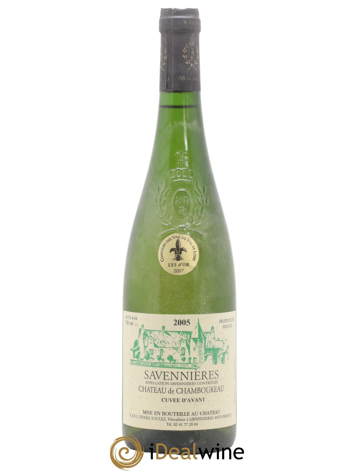 Savennières Cuvée d'avant Château de Chamboureau 2005 - Lot de 1 bouteille - 0