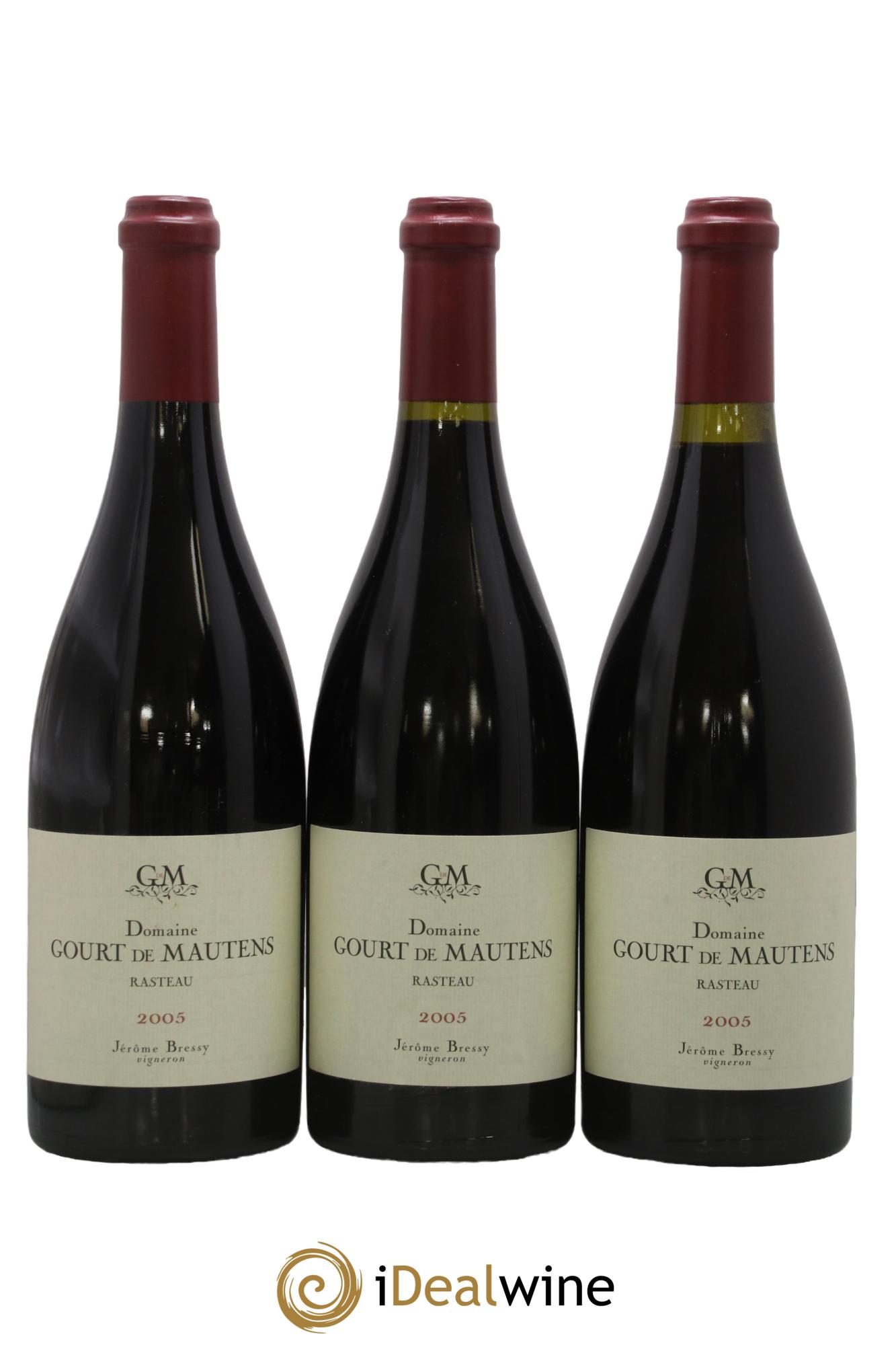 Rasteau Domaine Gourt de Mautens - Jérôme Bressy 2005 - Lot de 3 bouteilles - 0
