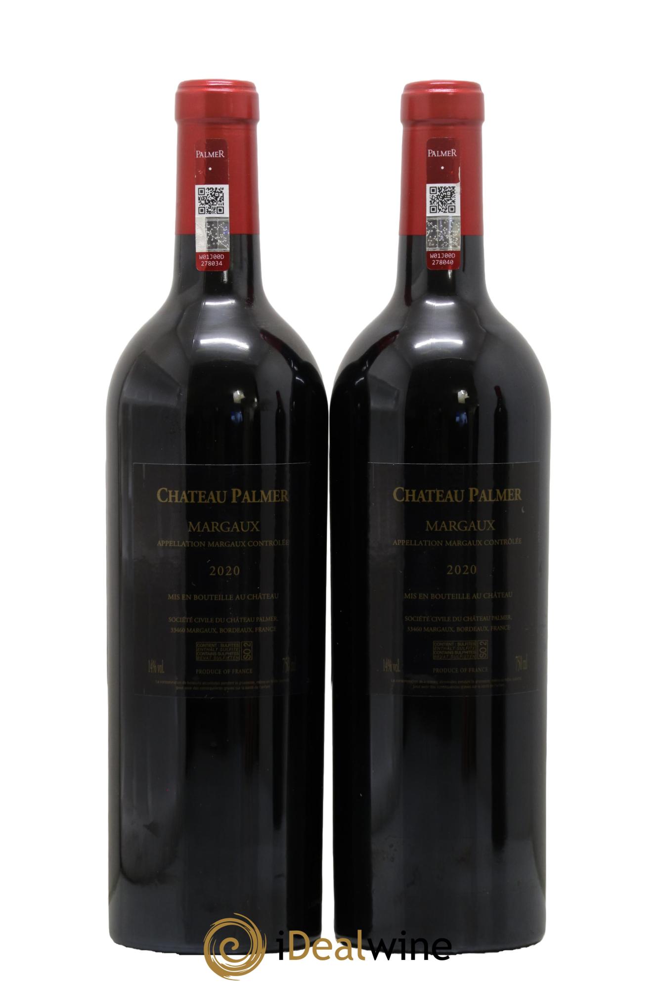 Château Palmer 3ème Grand Cru Classé  2020 - Lot de 2 bouteilles - 1