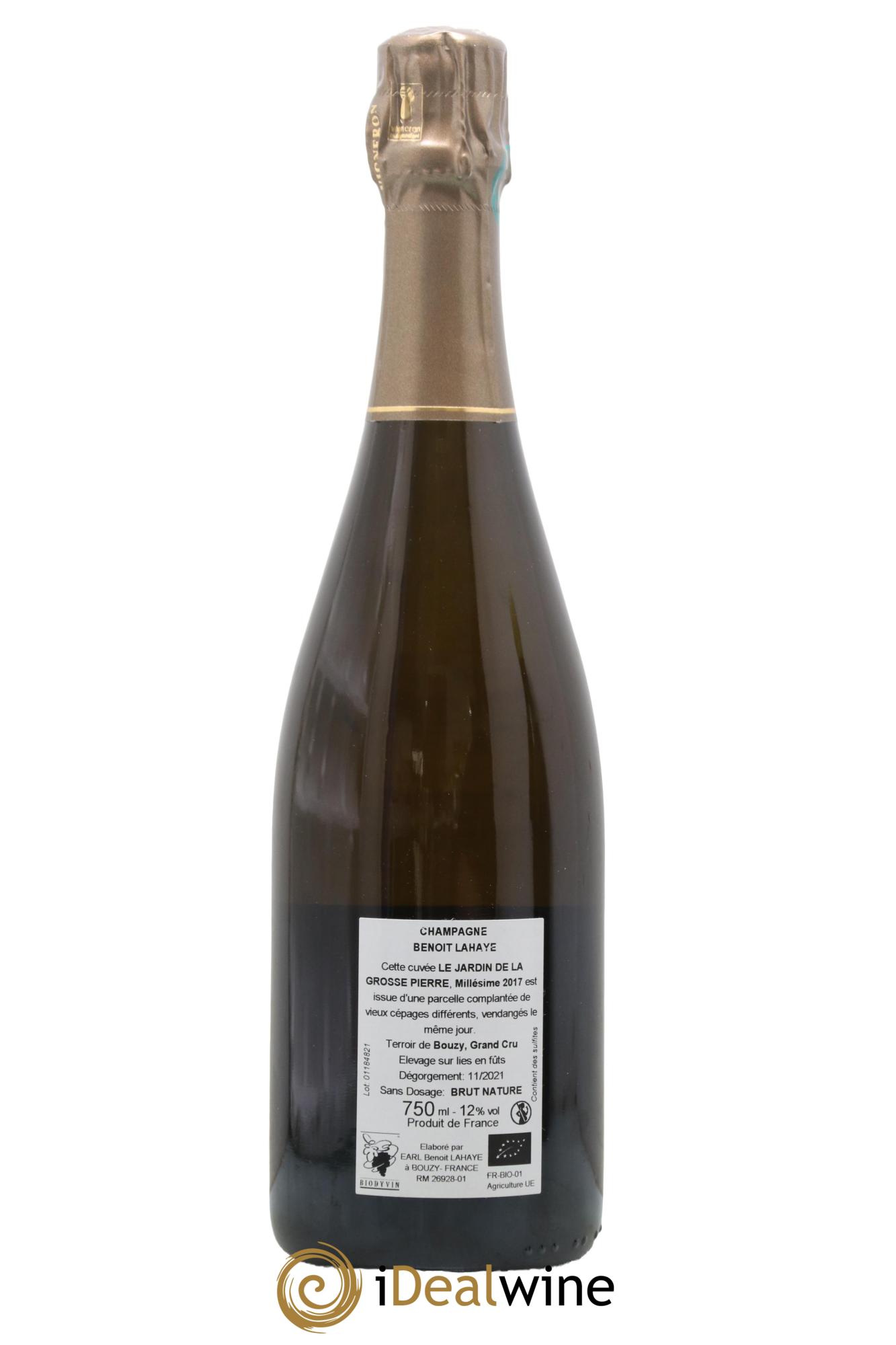Le Jardin de la Grosse Pierre Brut Nature Benoit Lahaye 2017 - Lot of 1 bottle - 1