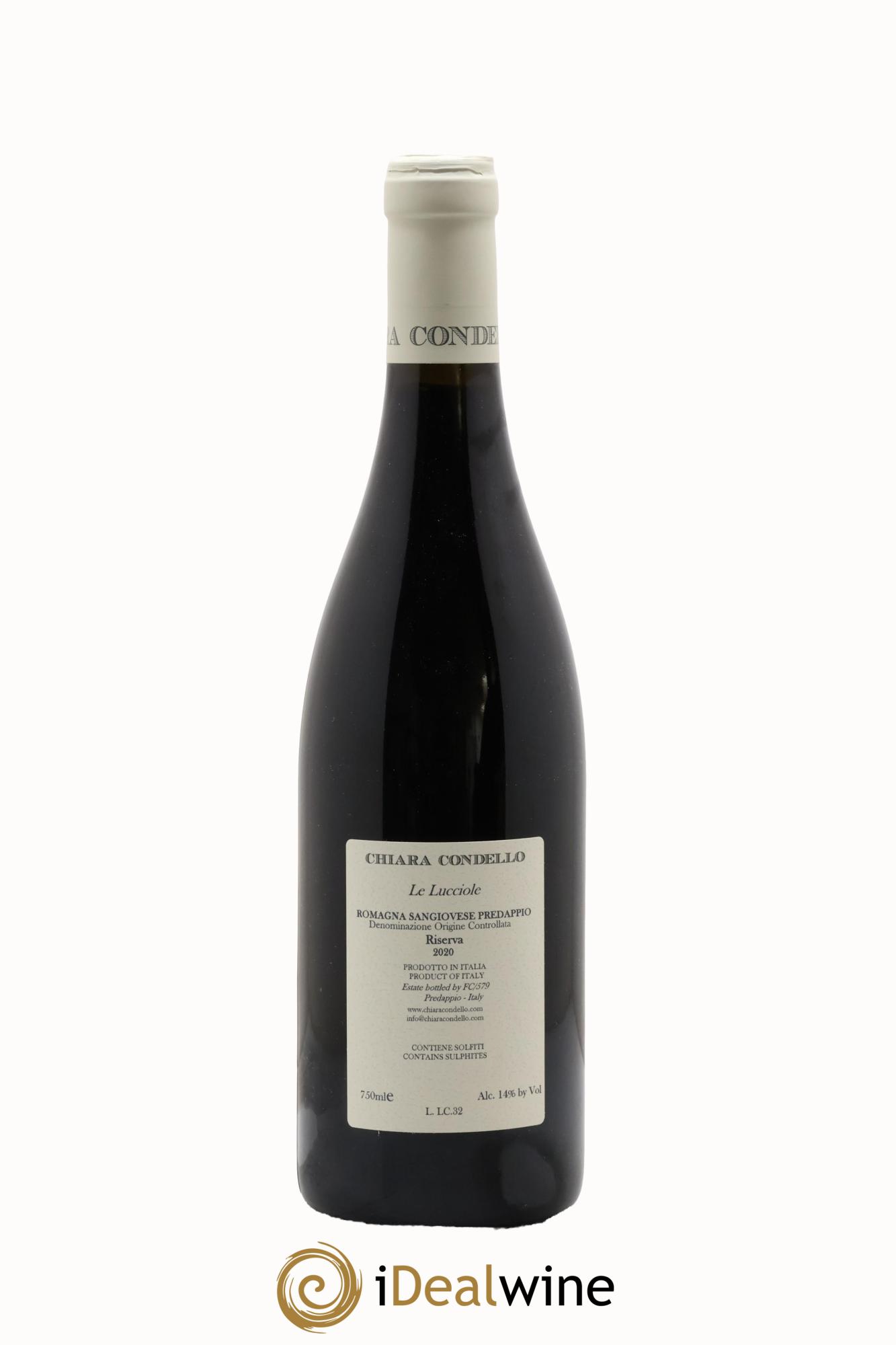Sangiovese Di Romagna Predappio DOC Chiara Condello Le Lucciole Riserva 2020 - Lot de 1 bouteille - 1