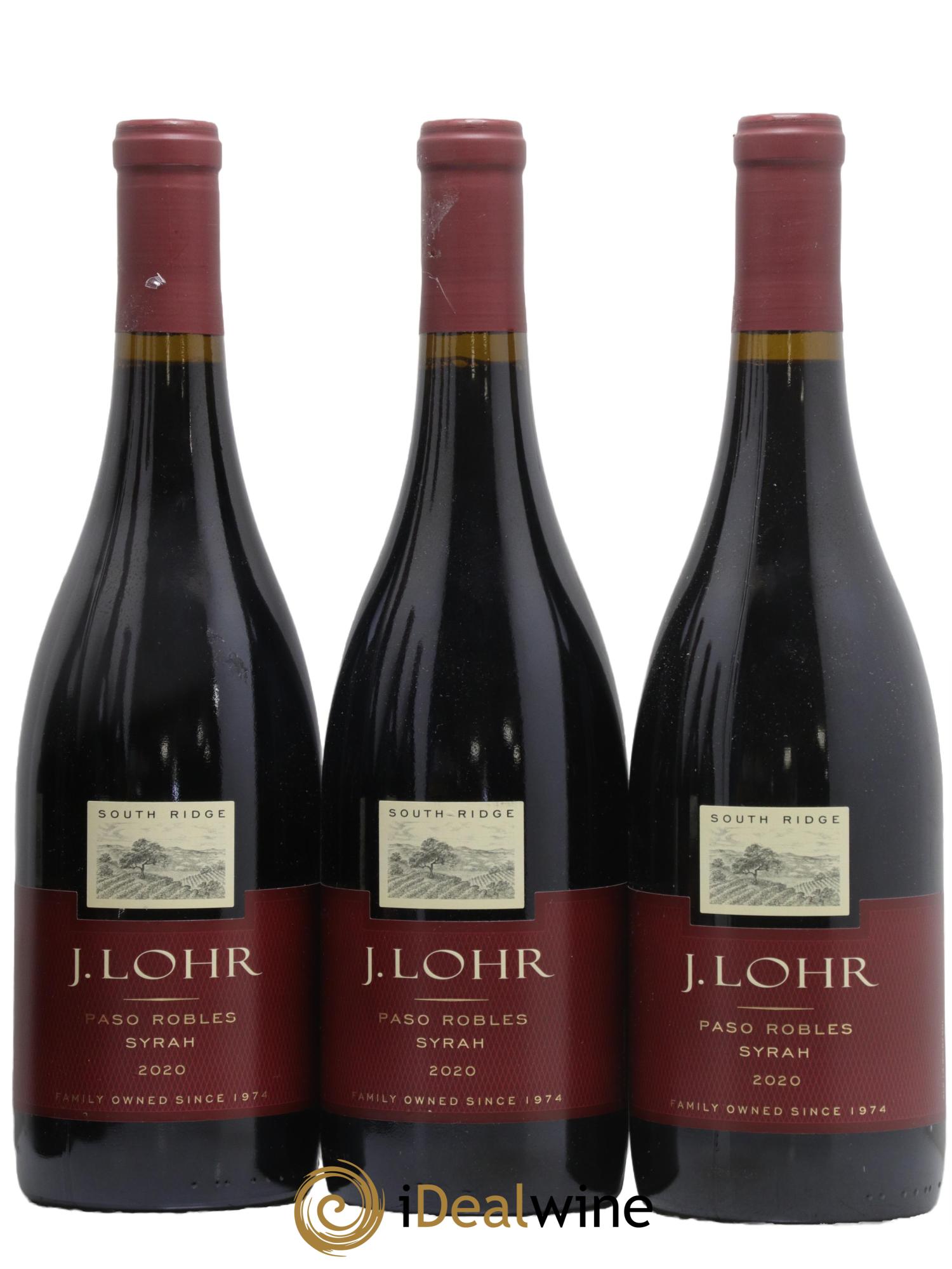 USA Syrah Paso Robles South Ridge J. Lohr 2020 - Lotto di 3 bottiglie - 0