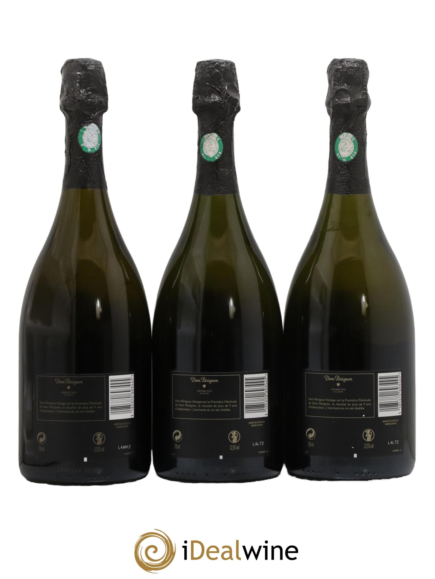 Brut Dom Pérignon 2010 - Lot de 3 bouteilles - 1