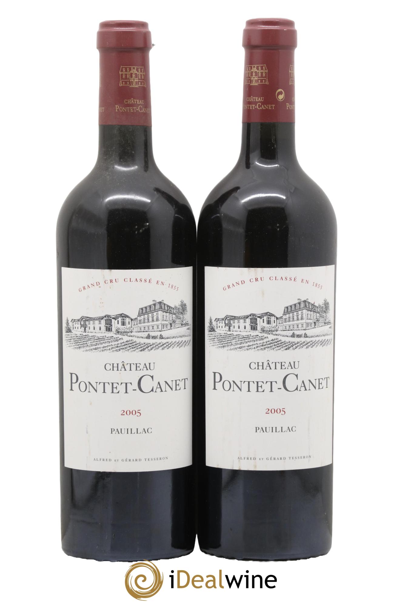 Château Pontet Canet 5ème Grand Cru Classé 2005 - Lot de 2 bouteilles - 0