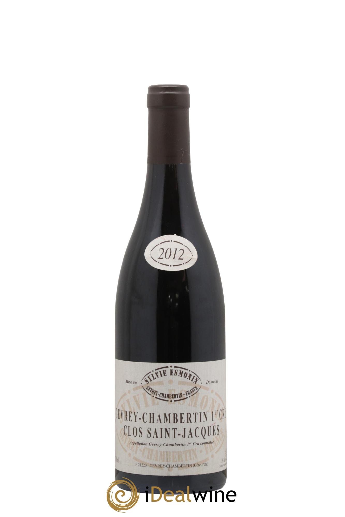 Gevrey-Chambertin 1er Cru Clos Saint Jacques Sylvie Esmonin 2012 - Lot de 1 bouteille - 0