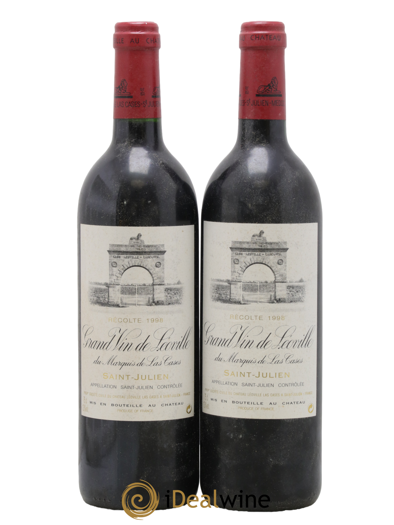 Château Léoville Las Cases 2ème Grand Cru Classé 1998 - Lot of 2 bottles - 0
