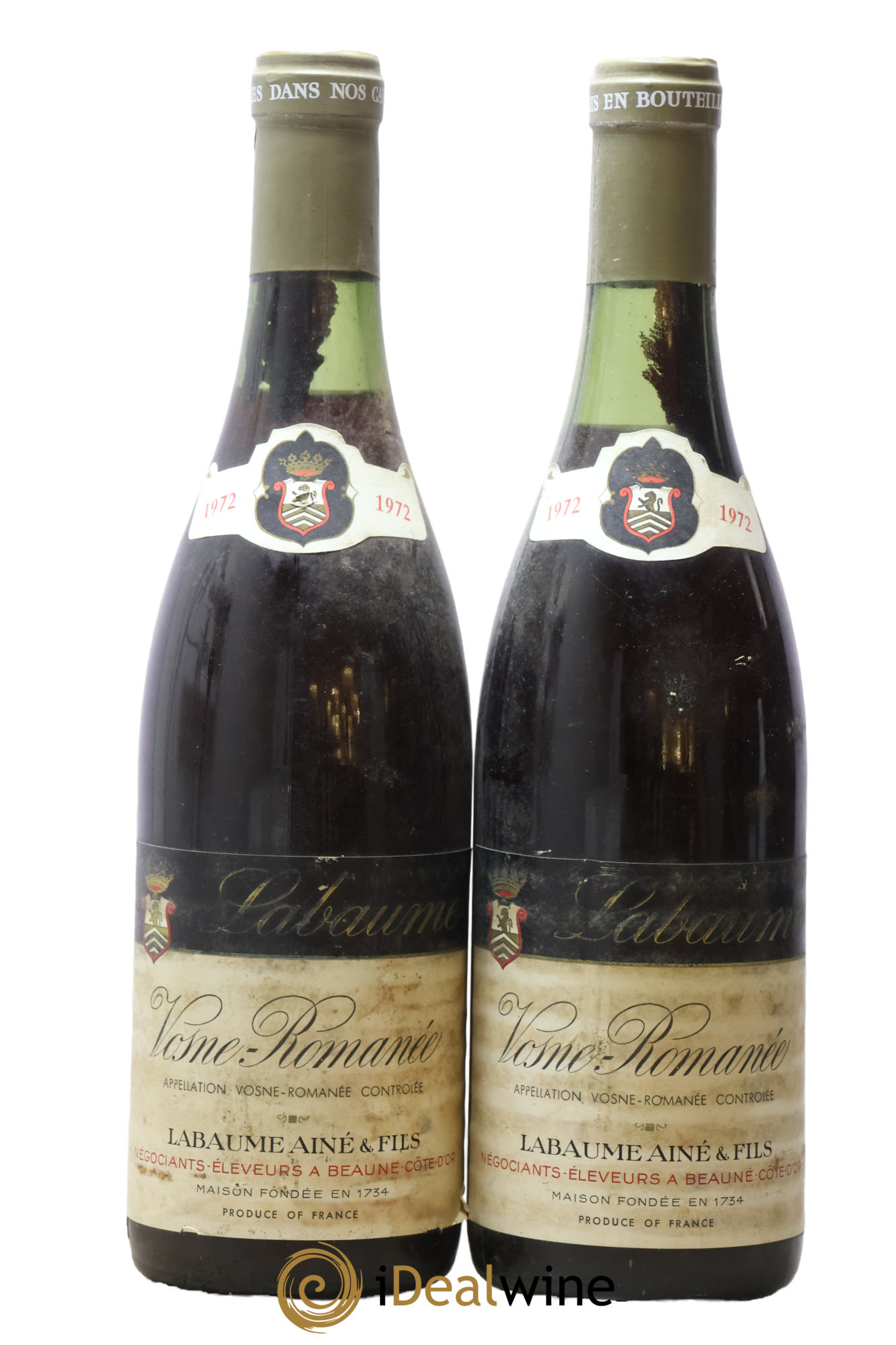 Vosne-Romanée Labaume Ainé et Fils 1972 - Lot de 2 bouteilles - 0