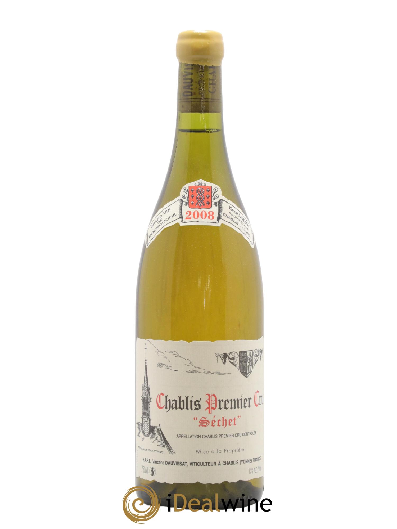 Chablis 1er Cru Séchet Vincent Dauvissat (Domaine) 2008 - Lot of 1 bottle - 0
