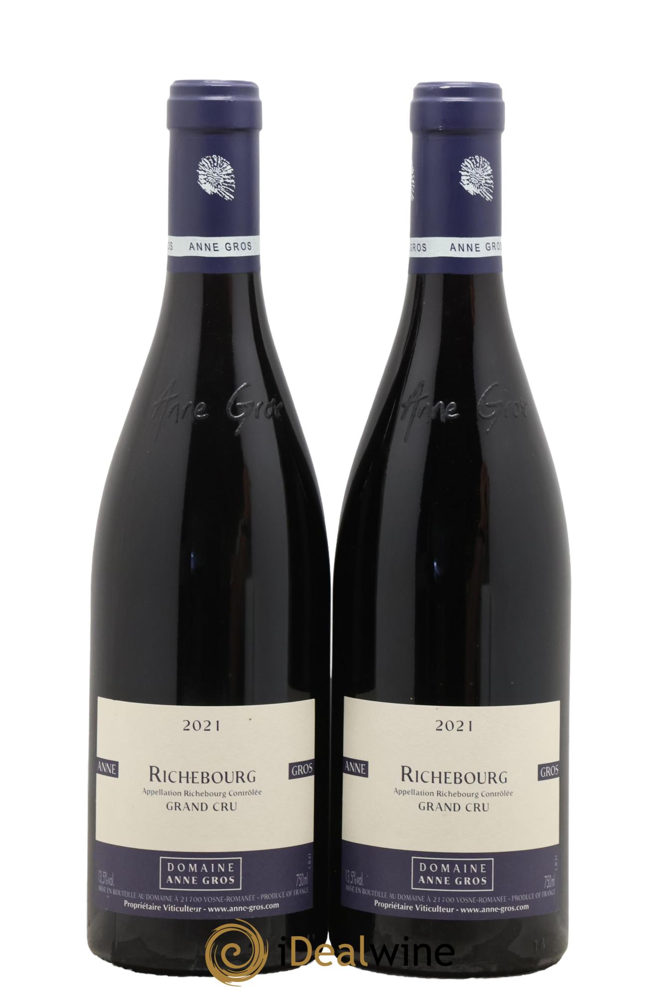 Richebourg Grand Cru Anne Gros 2021 - Lot of 2 bottles - 0