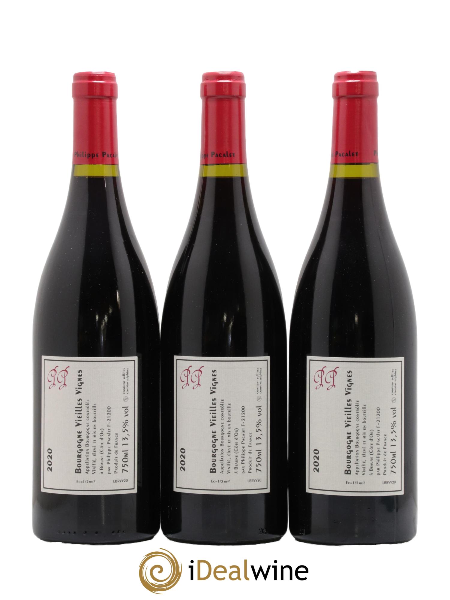 Bourgogne Pinot Noir Vieilles Vignes Philippe Pacalet 2020 - Lot de 3 bouteilles - 1