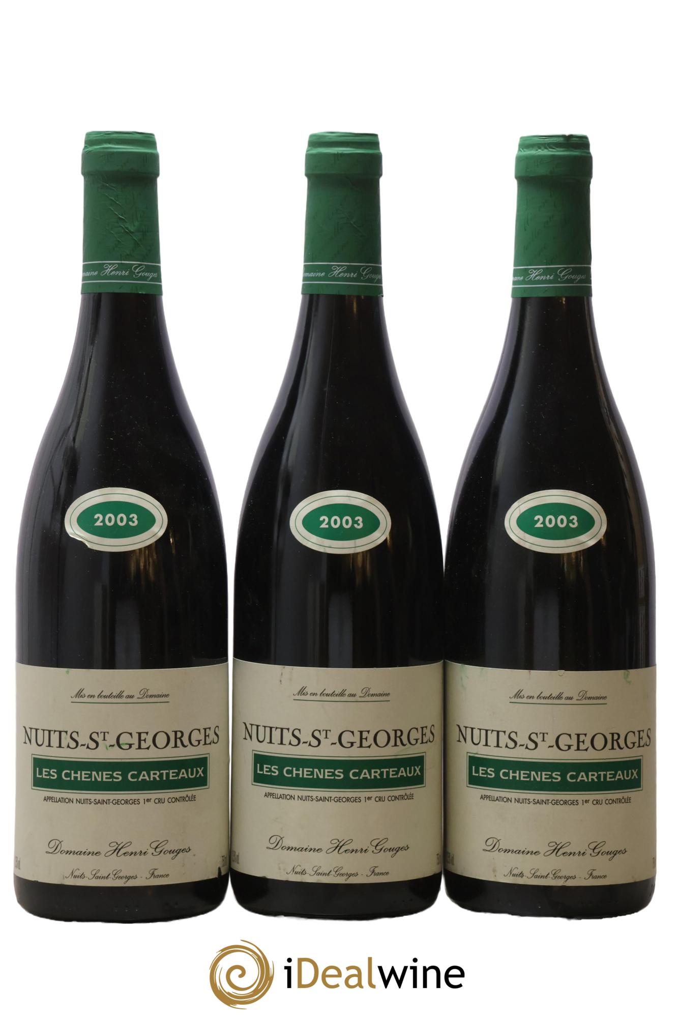 Nuits-Saint-Georges 1er Cru Les Chênes Carteaux Domaine Henri Gouges 2003 - Posten von 3 Flaschen - 0