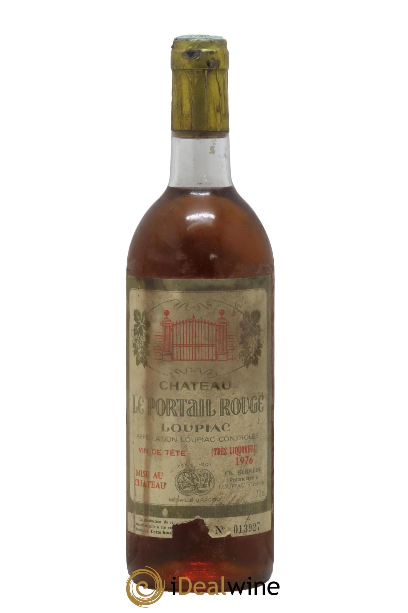 Loupiac Vin de Tête Château le Portail Rouge 1976 - Lot de 1 bouteille - 0