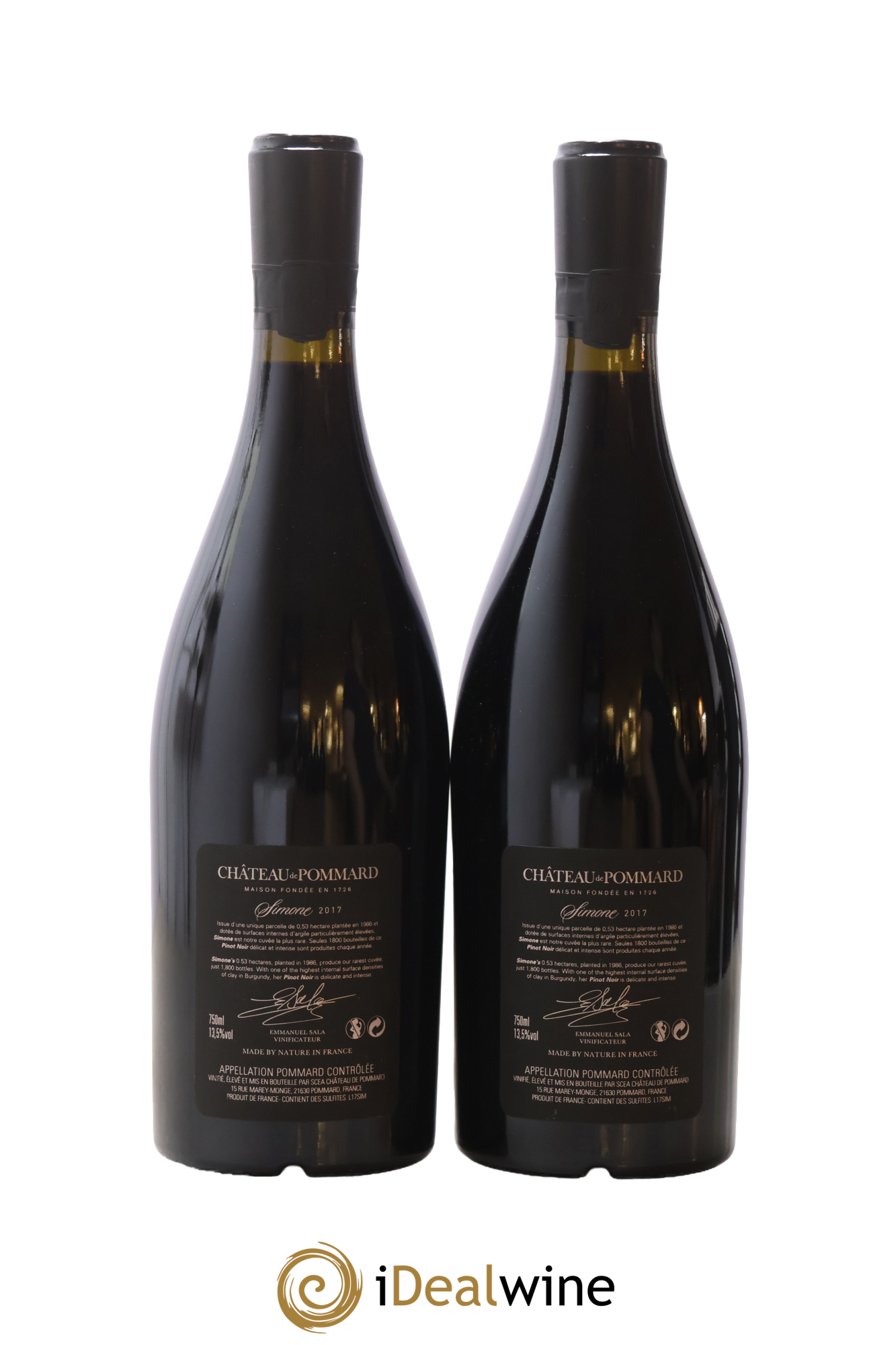 Pommard cuvée Simone Château de Pommard 2017 - Lot de 2 bouteilles - 1