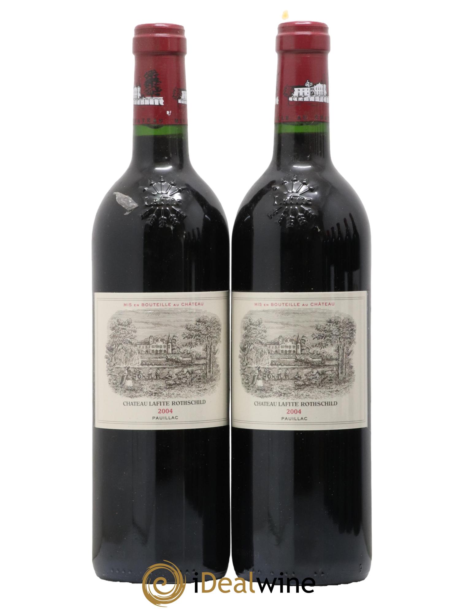 Caisse Primeurs 2 Petrus 2 Mouton 2 Cheval Blanc 2 Latour 2 Margaux 2 Lafitte 2004 - Lot de 12 bouteilles - 4
