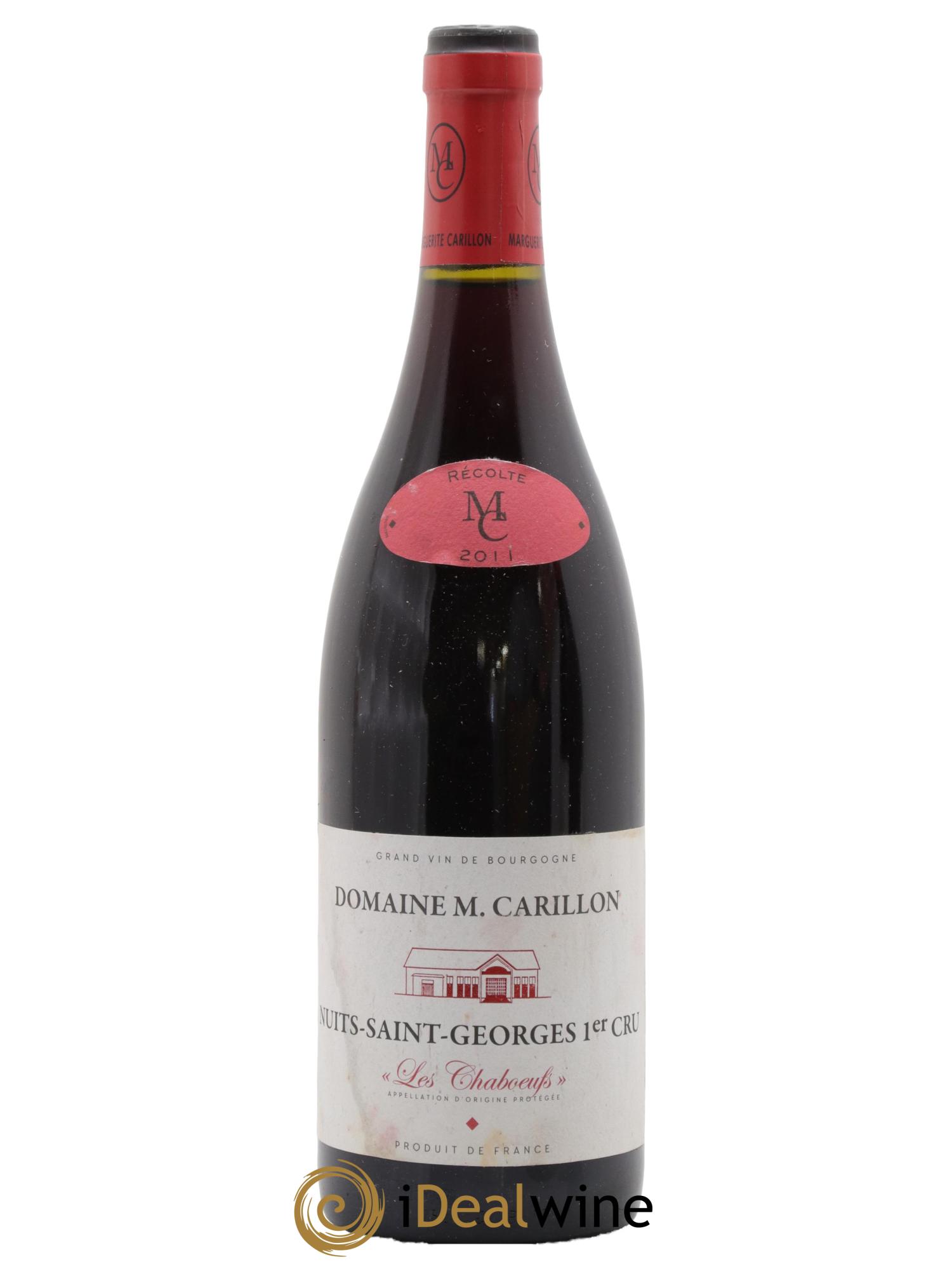 Nuits-Saint-Georges 1er Cru Les Chaboeufs Domaine Carillon 2011 - Posten von 1 Flasche - 0