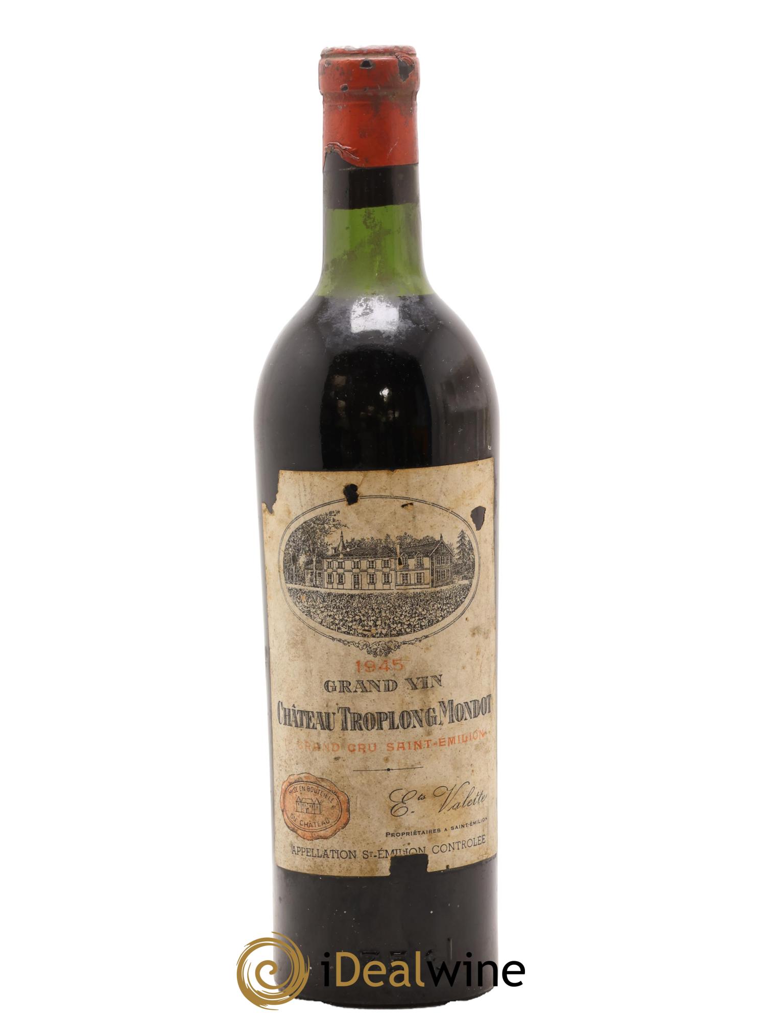 Château Troplong Mondot 1er Grand Cru Classé B 1945 - Lot de 1 bouteille - 0