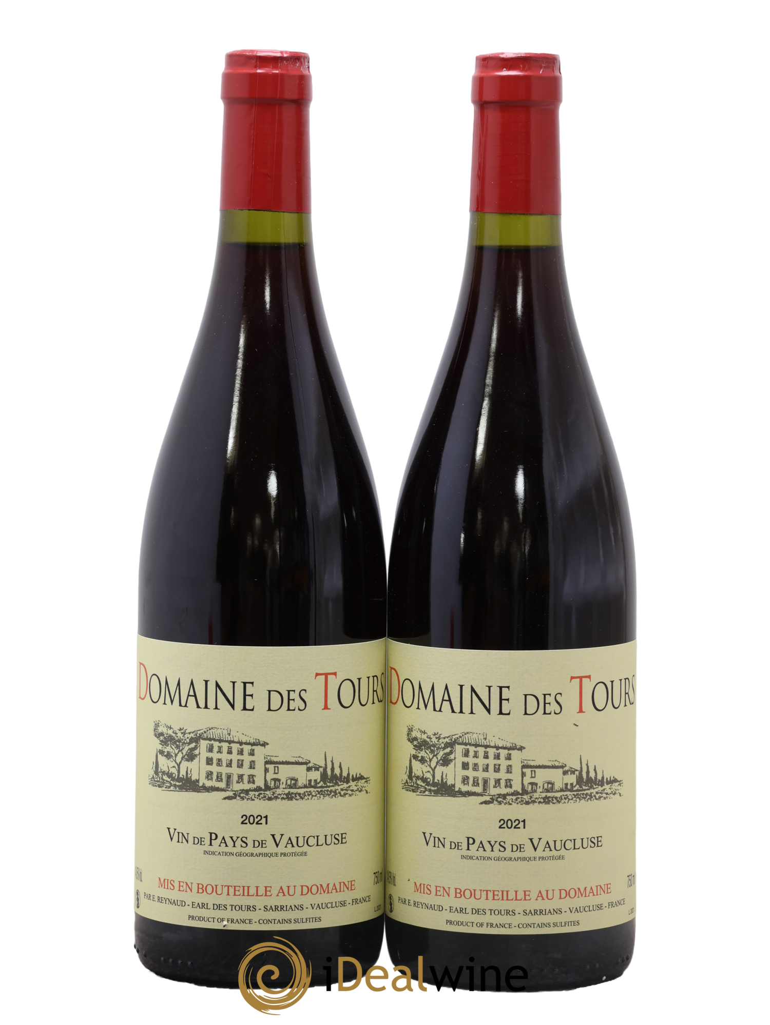 Vaucluse (Vin de Pays de Vaucluse) Domaine des Tours Emmanuel Reynaud 2021 - Lot of 2 bottles - 0