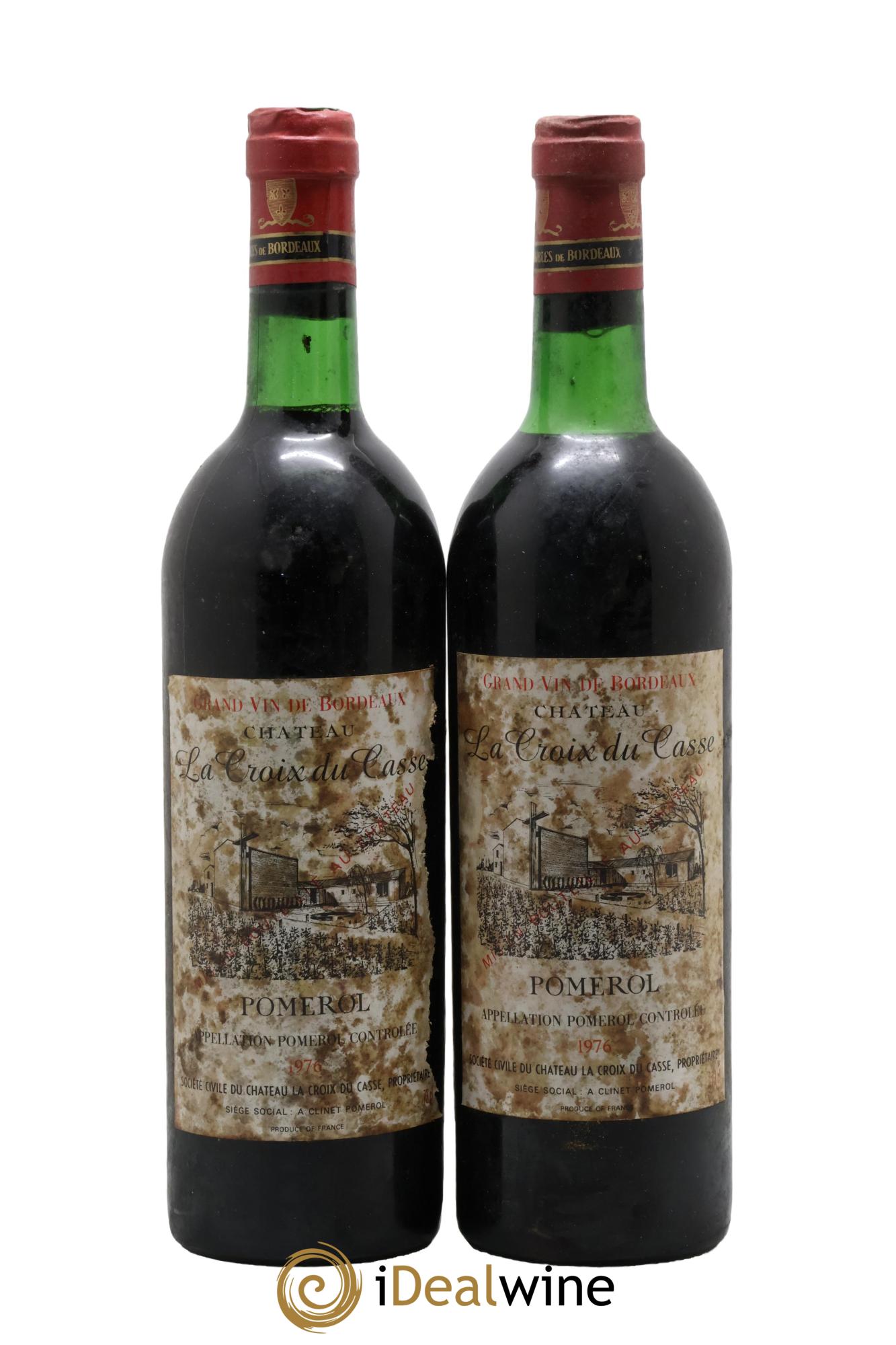 Château la Croix du Casse 1976 - Lot of 2 bottles - 0
