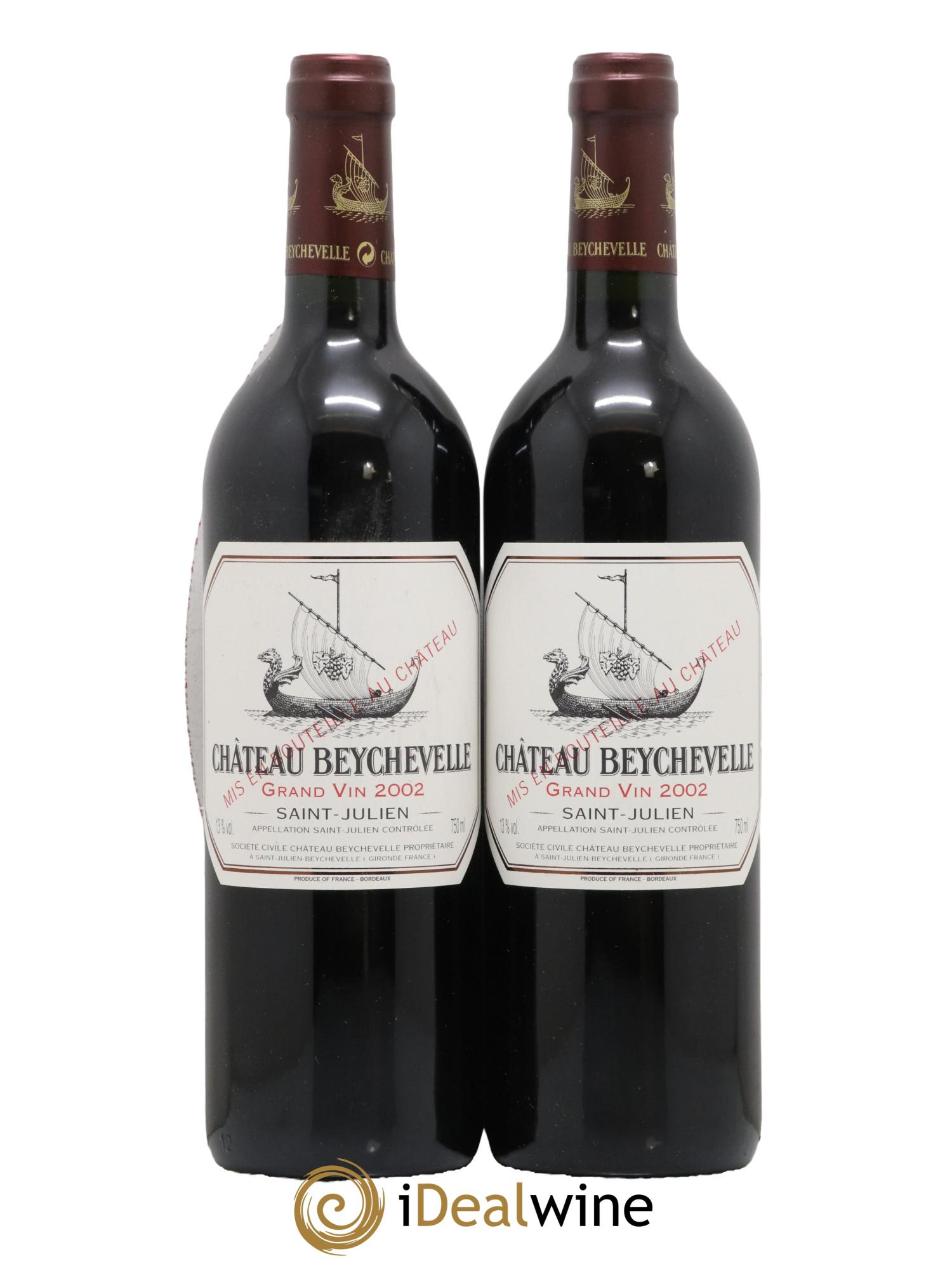 Château Beychevelle 4ème Grand Cru Classé 2002 - Lot de 2 bouteilles - 0