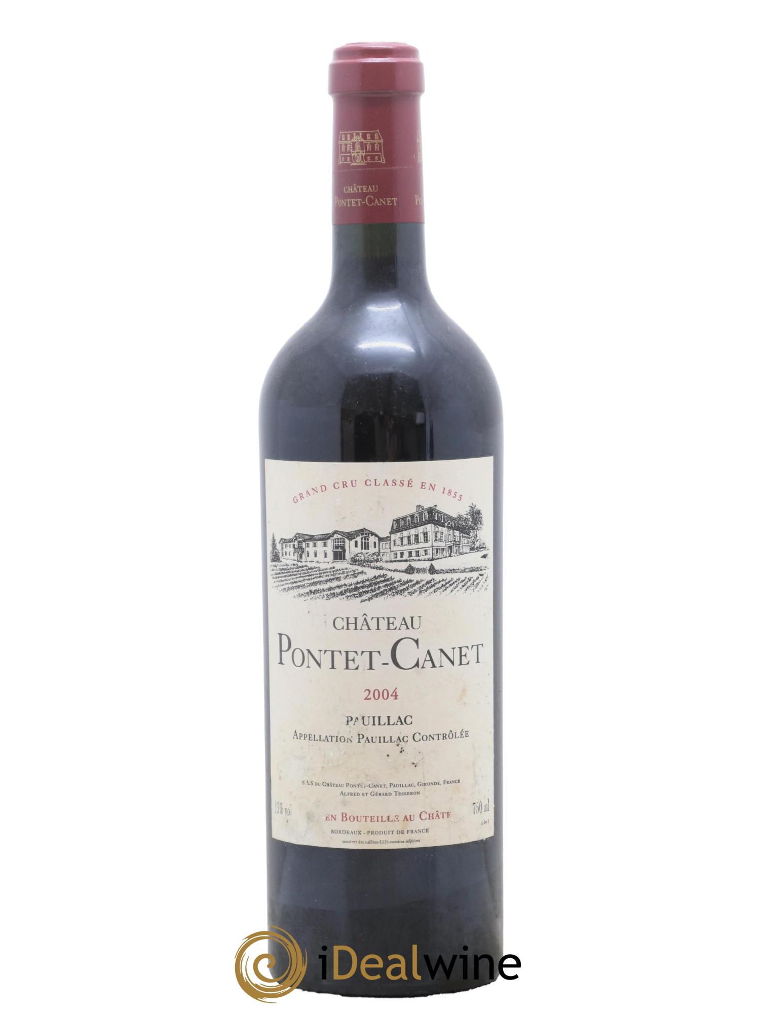 Château Pontet Canet 5ème Grand Cru Classé 2004 - Lot de 1 bouteille - 0