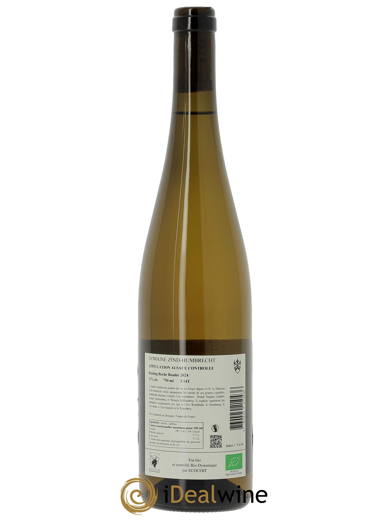 Alsace Riesling Roche roulée Zind-Humbrecht (Domaine) 2024 - Lot de 1 bouteille - 1