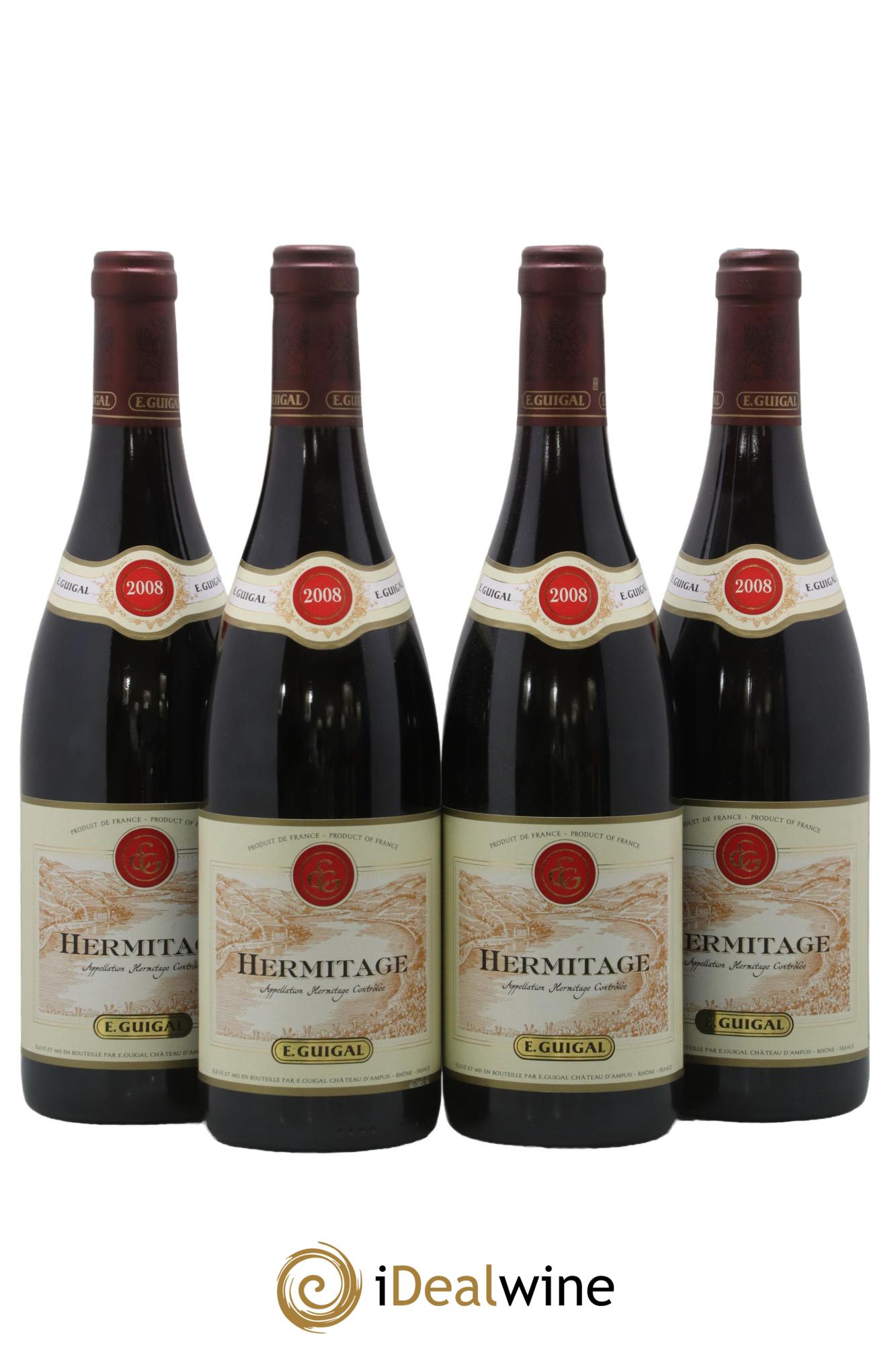 Hermitage Guigal 2008 - Lot of 4 bottles - 0