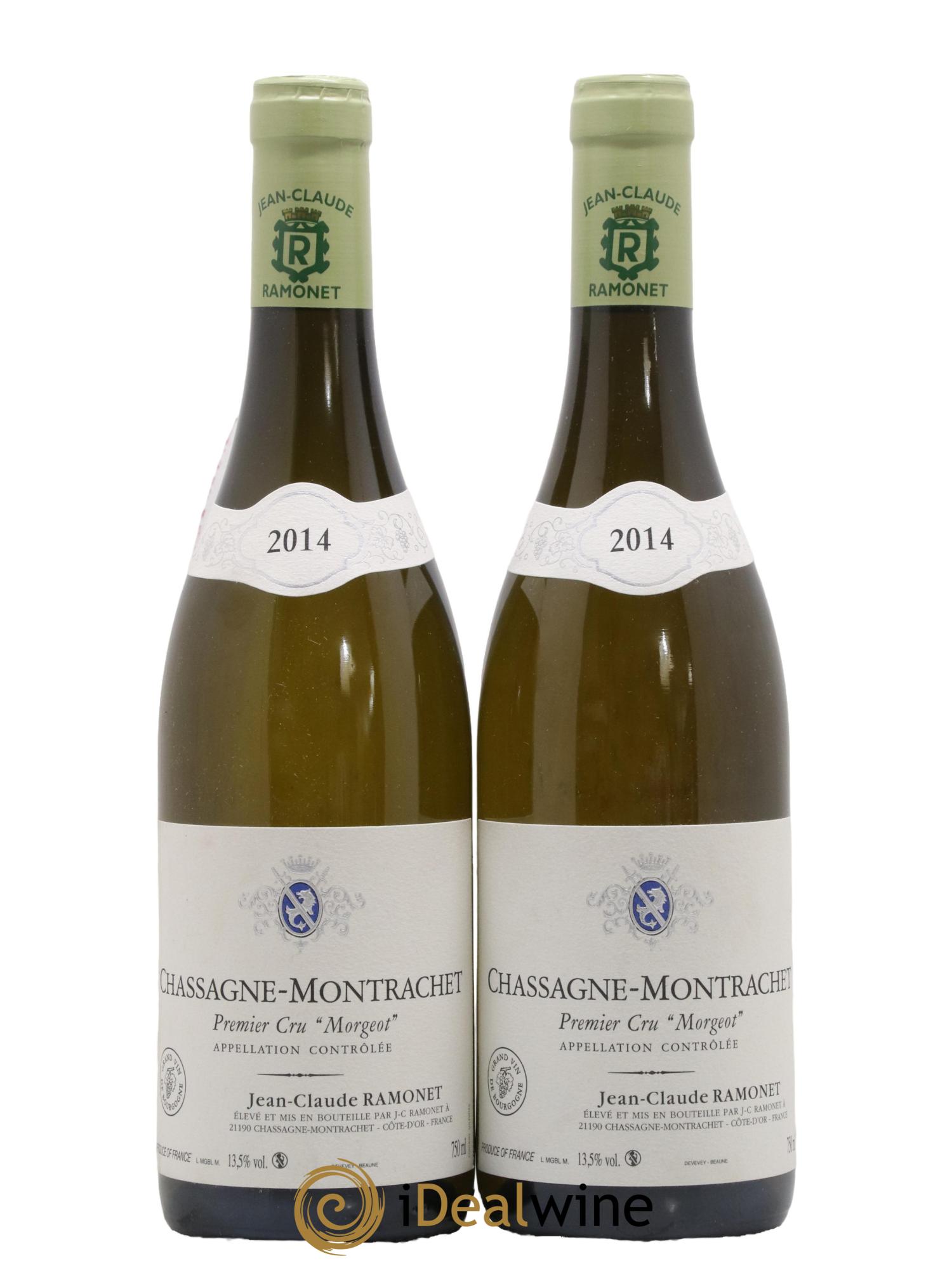 Chassagne-Montrachet 1er Cru Morgeot Ramonet (Domaine) 2014 - Lot de 2 bouteilles - 0