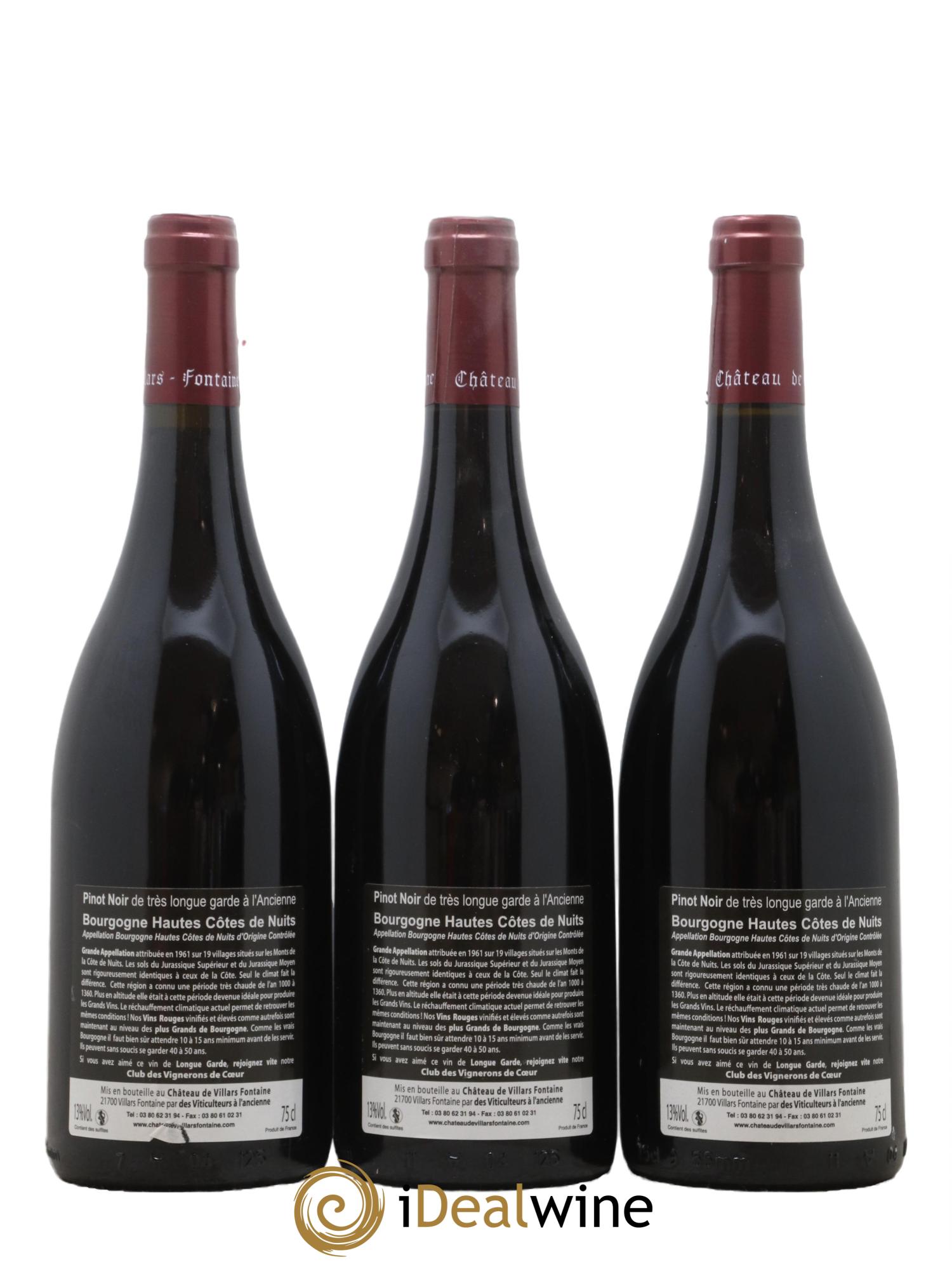 Hautes-Côtes de Nuits Les Genevrieres Domaine de Villars Fontaine 2002 - Lot de 3 bouteilles - 1