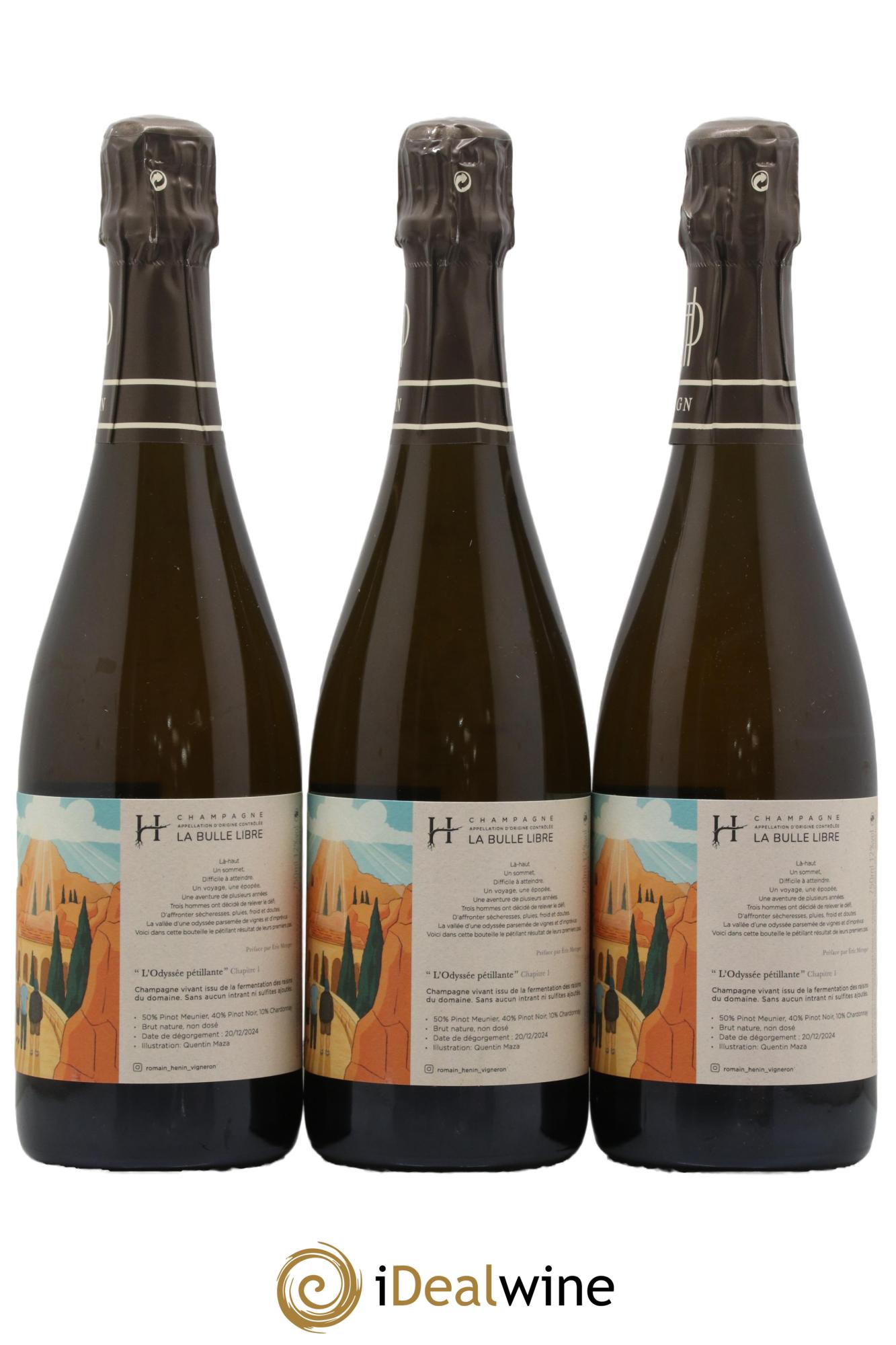 L'Odyssée Pétillante Chapitre 1 (Pascal Henin) Romain Henin - Lot de 3 bouteilles - 0