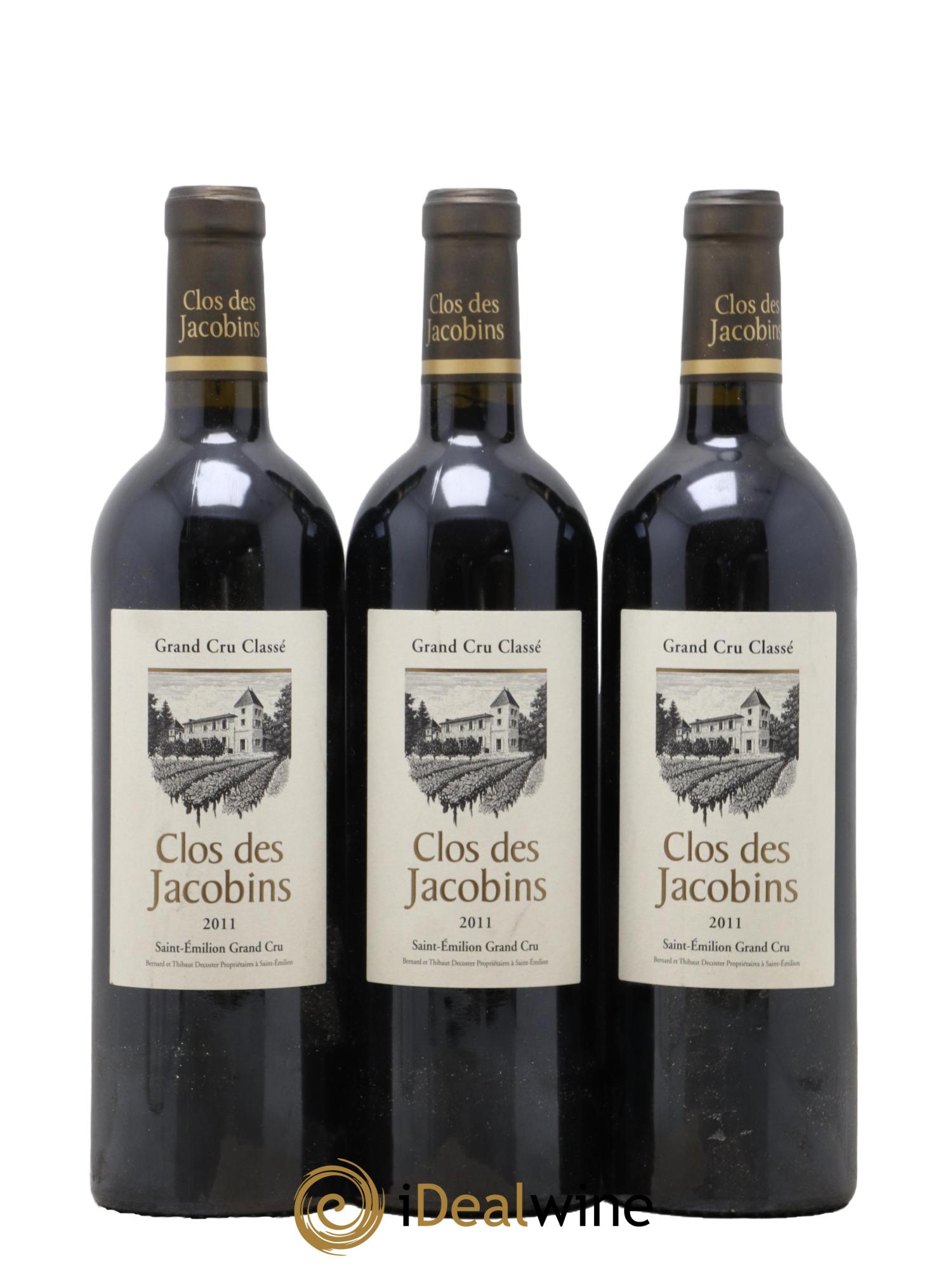 Château Clos des Jacobins Grand Cru Classé 2011 - Lotto di 3 bottiglie - 0